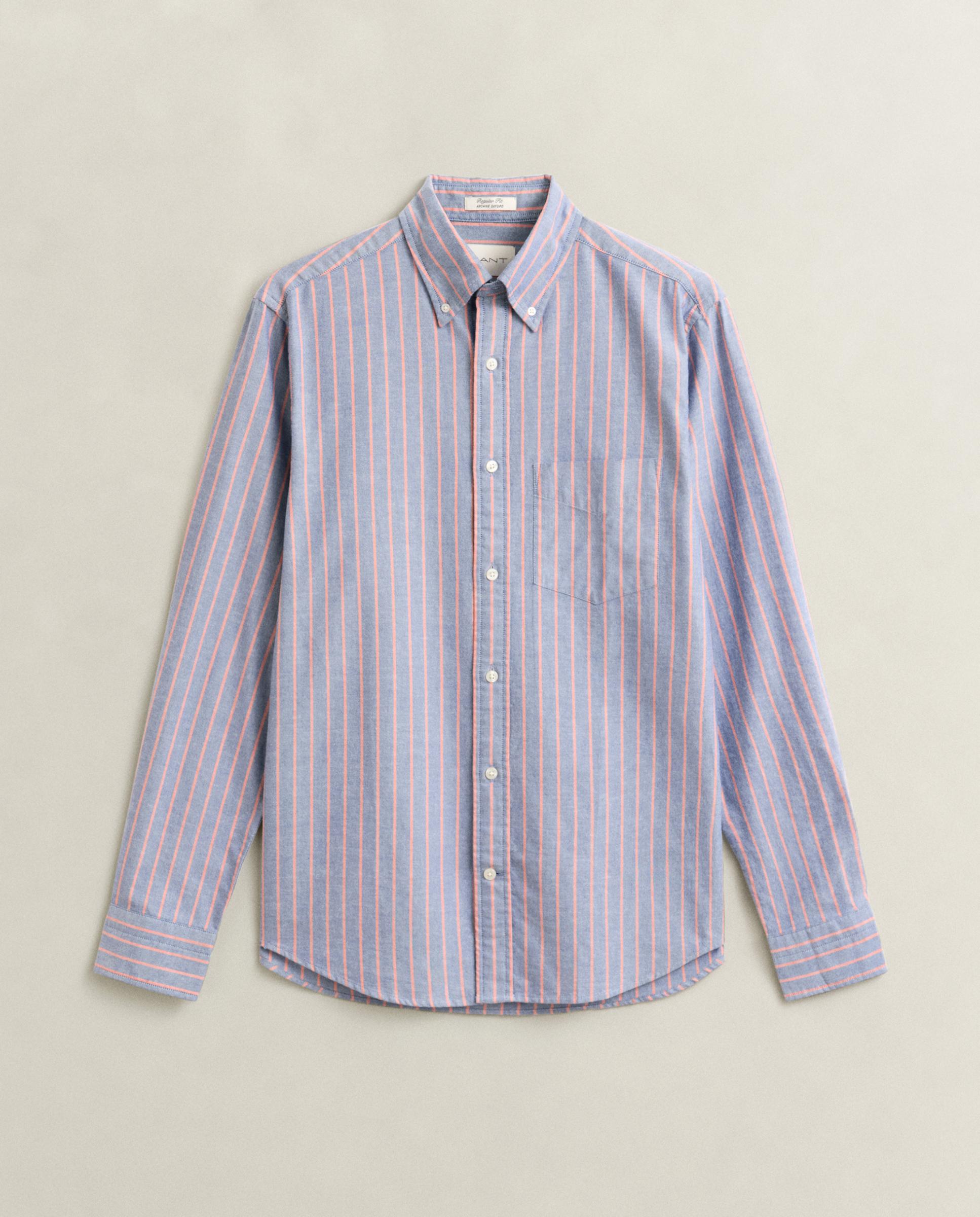 Camisa de hombre oxford de manga larga - Gant - Azul Azul-4
