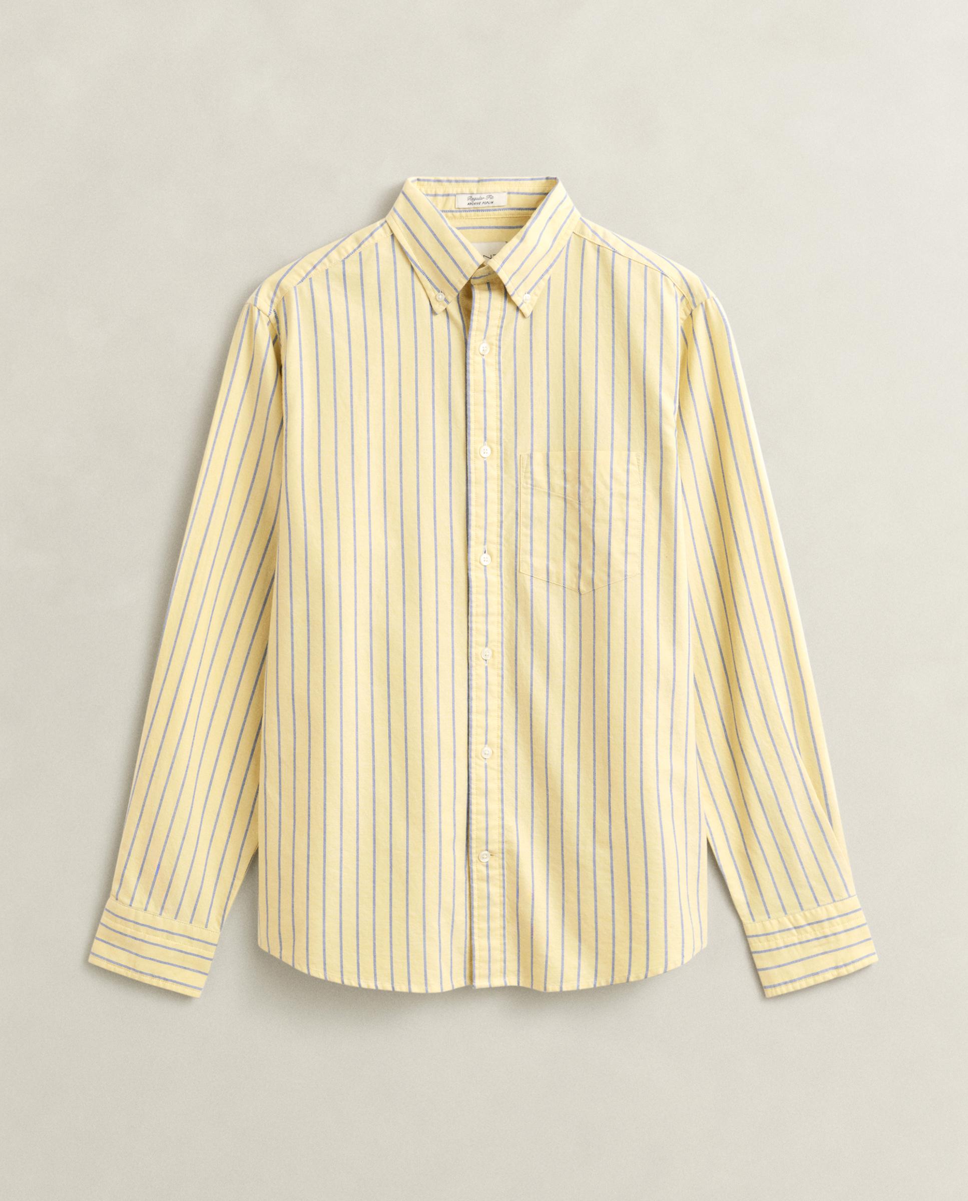 Camisa de hombre oxford de manga larga - Gant - Amarillo Amarillo-4