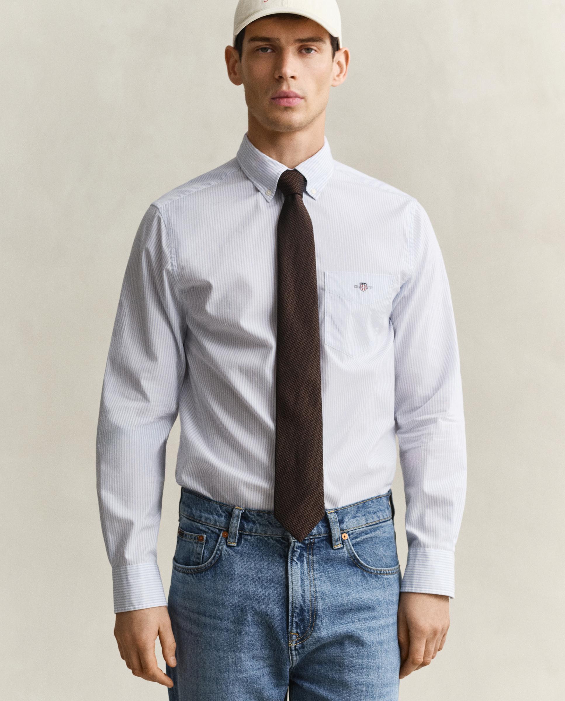 Imagen 0 de Camisa de hombre regular de manga larga Azul claro