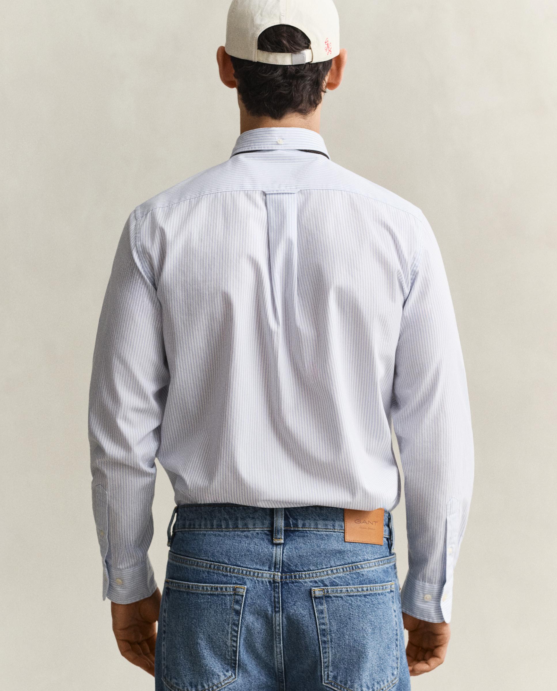 Camisa de hombre regular de manga larga - Gant - Azul claro Azul claro-2