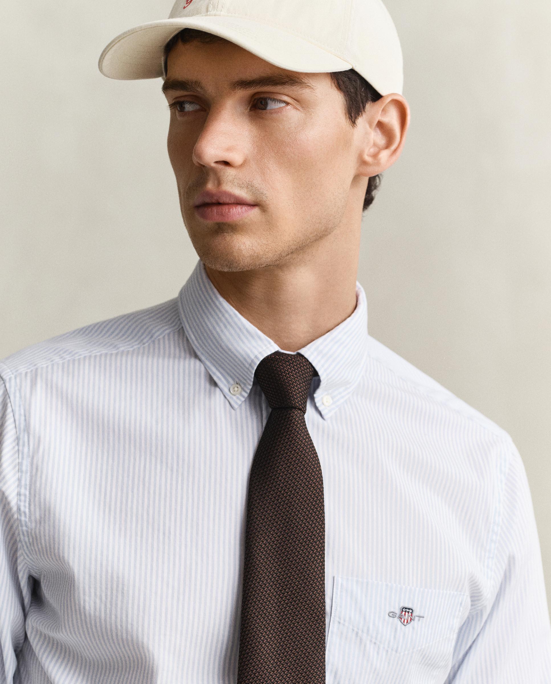 Camisa de hombre regular de manga larga - Gant - Azul claro Azul claro-3
