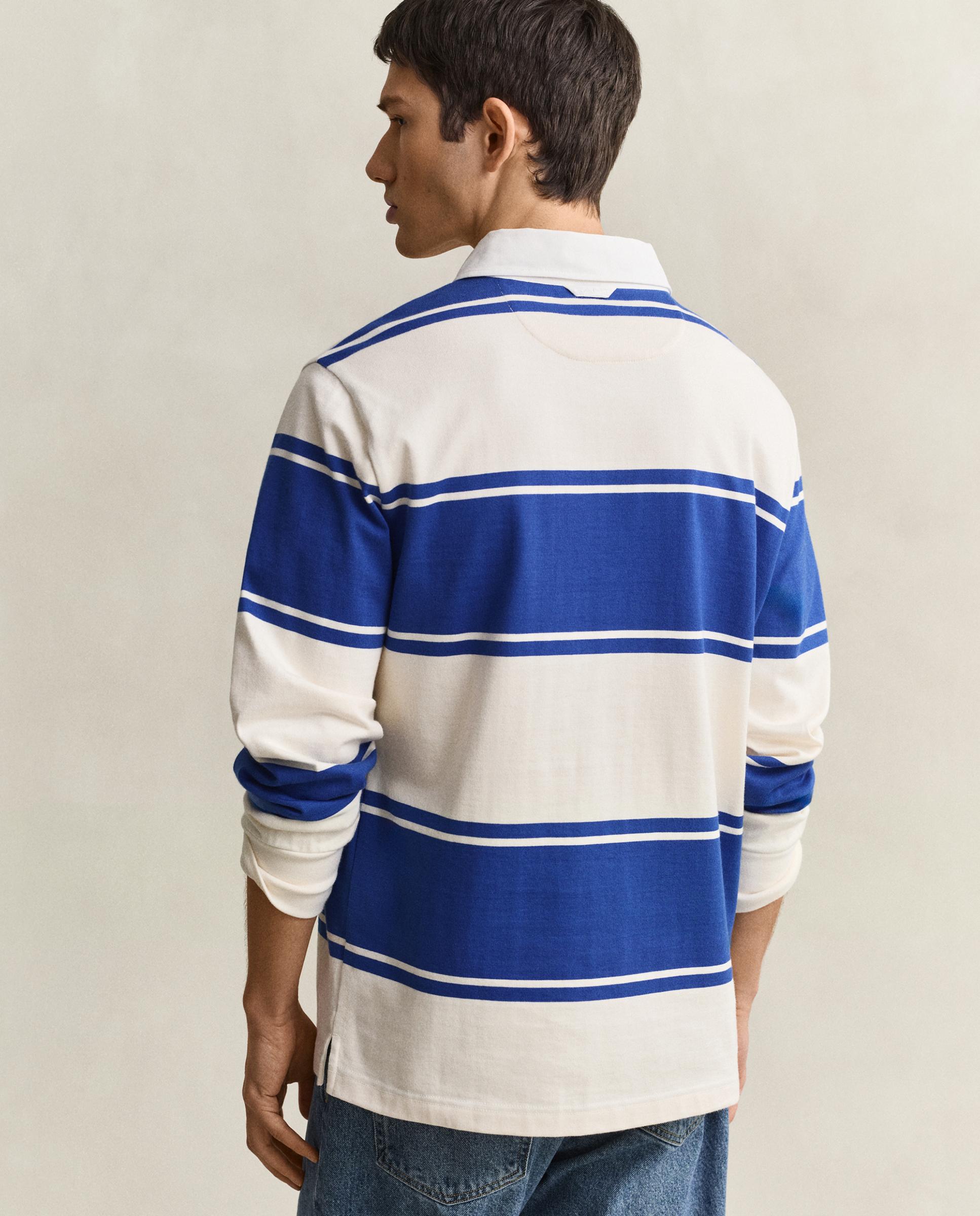 Polo de hombre de manga larga con rayas - Gant - Azul Azul-2