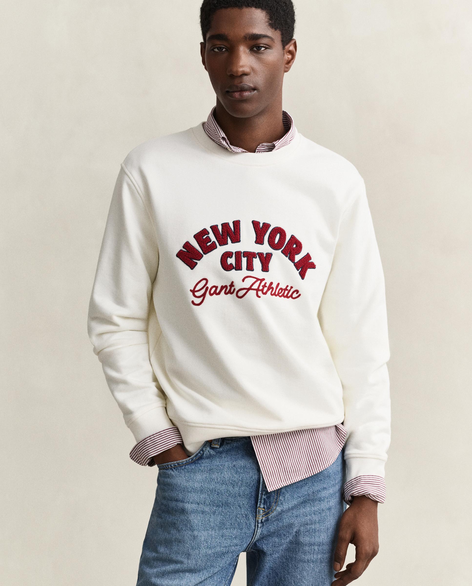 Imagen 0 de Sudadera de hombre sin capucha con bordado Natural
