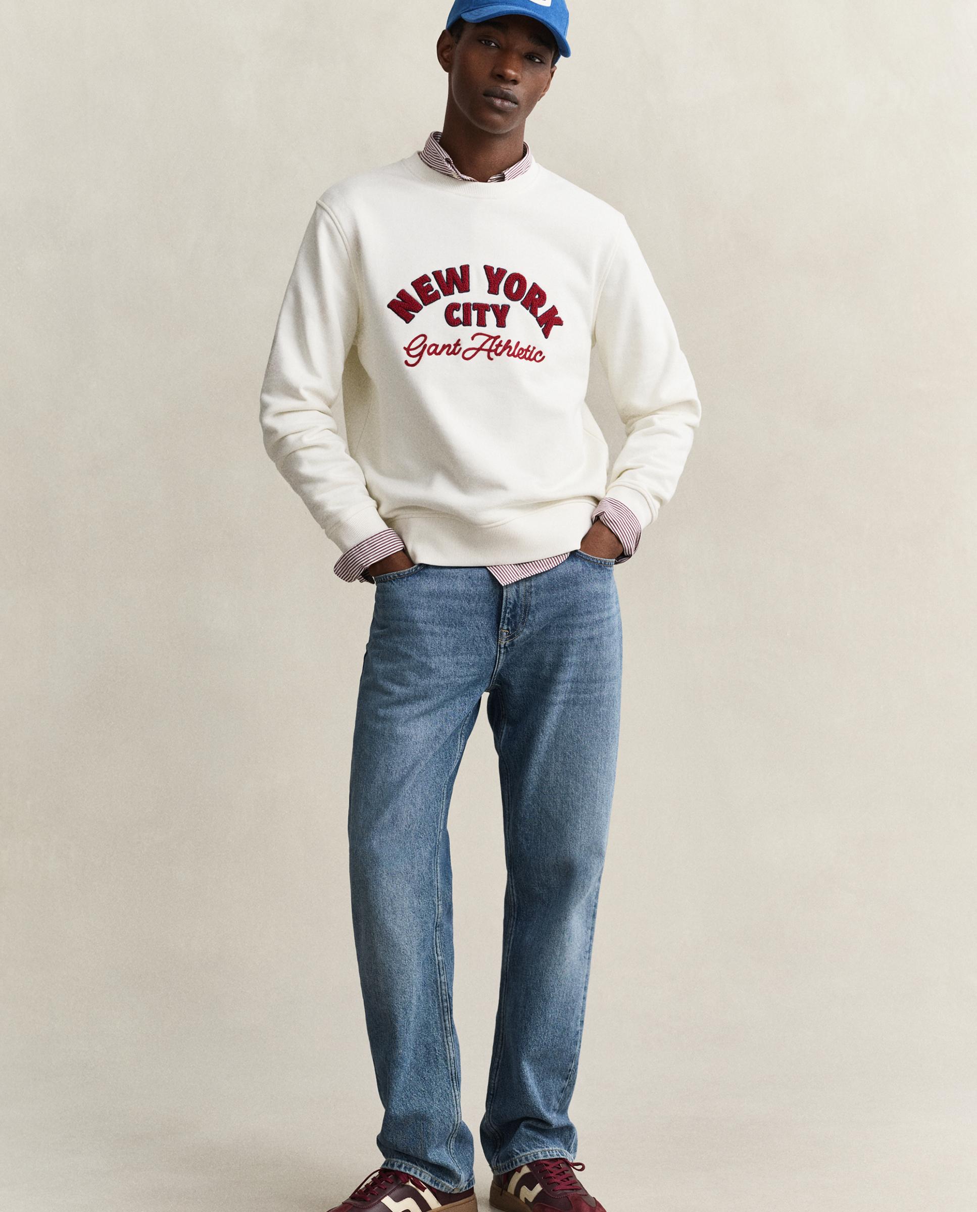 Sudadera de hombre sin capucha con bordado - Gant - Natural Natural-3