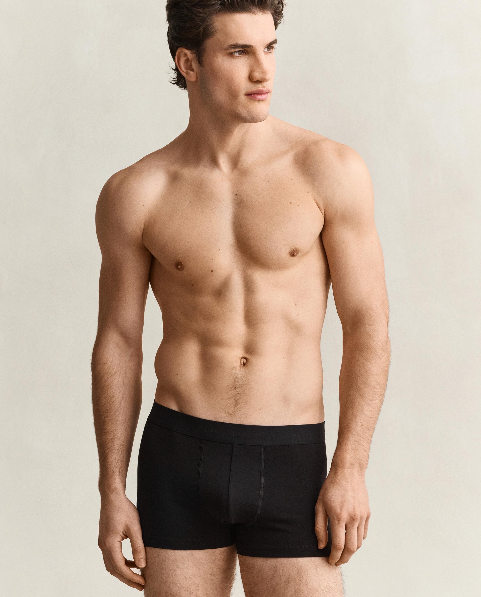 Imagen 0 de Pack de tres calzoncillos de hombre lisos Negro