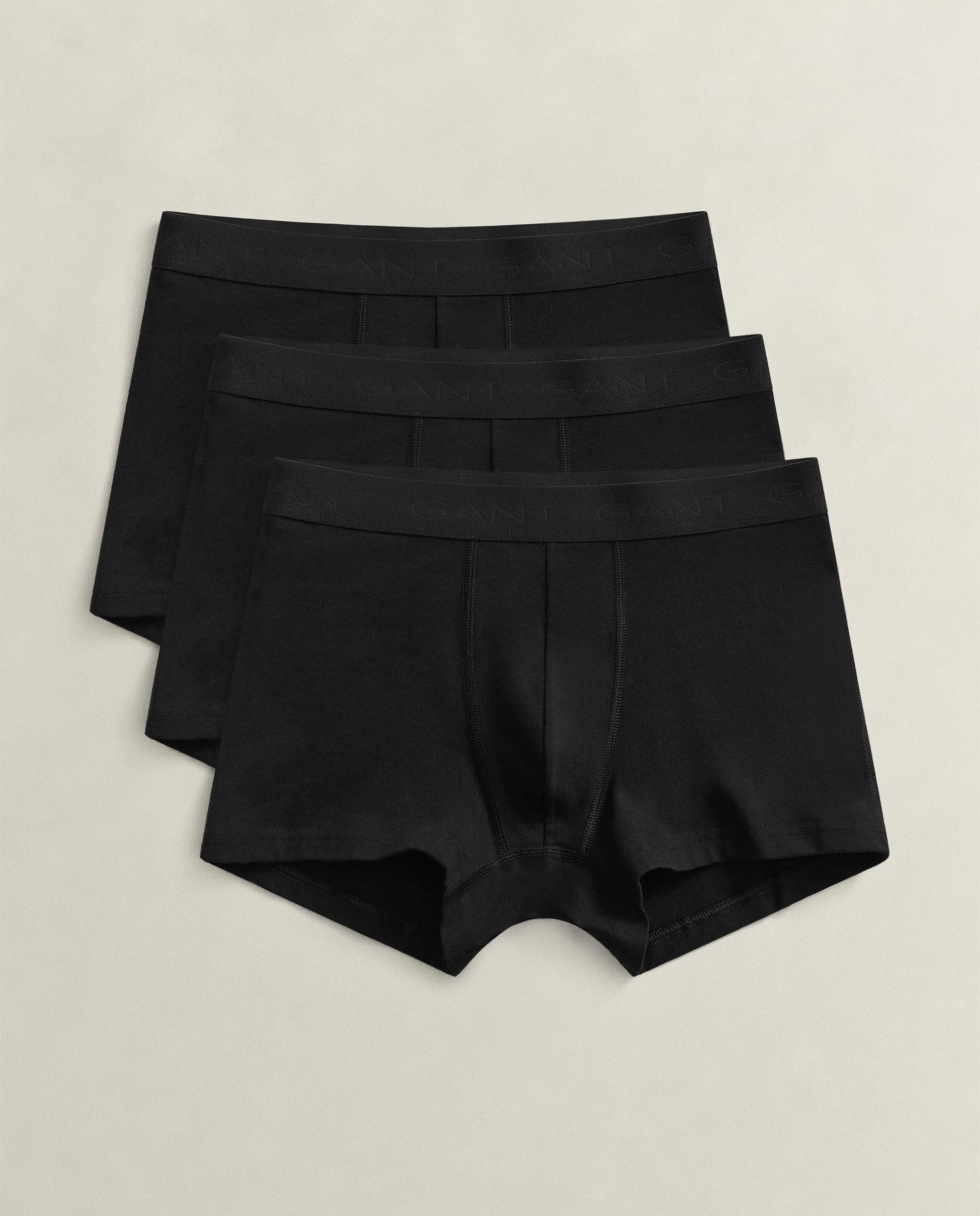 Pack de tres calzoncillos de hombre lisos - Gant - Negro Negro-4