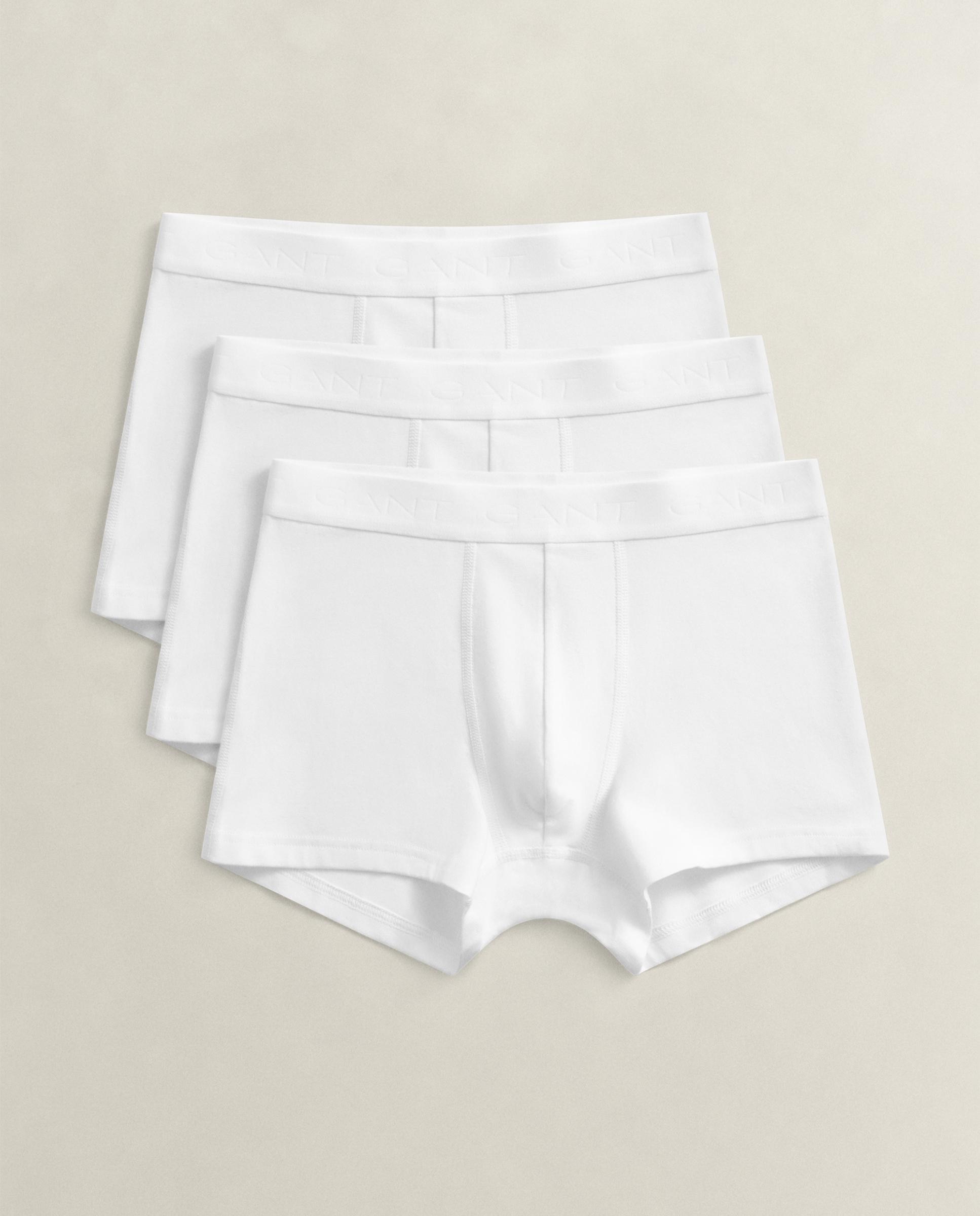 Pack de tres calzoncillos de hombre lisos - Gant - Blanco Blanco-4