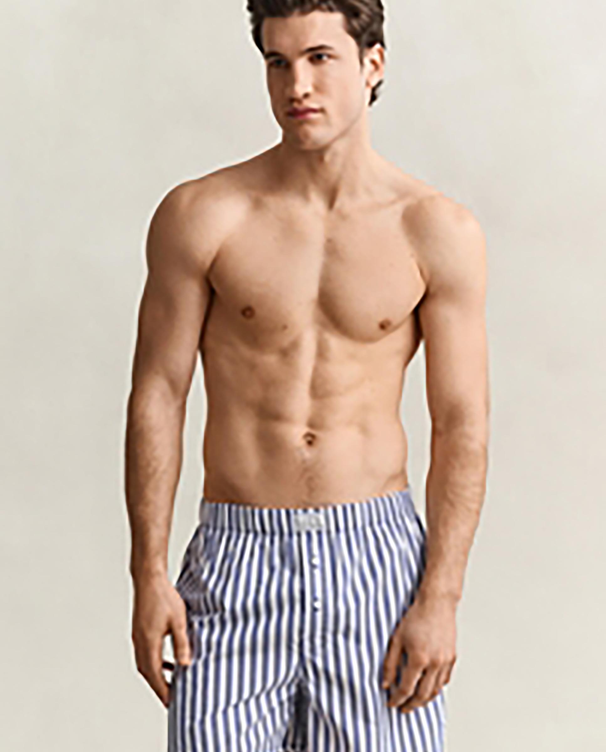 Imagen 0 de Pack de dos calzoncillos de hombre tipo boxers con estampado Azul