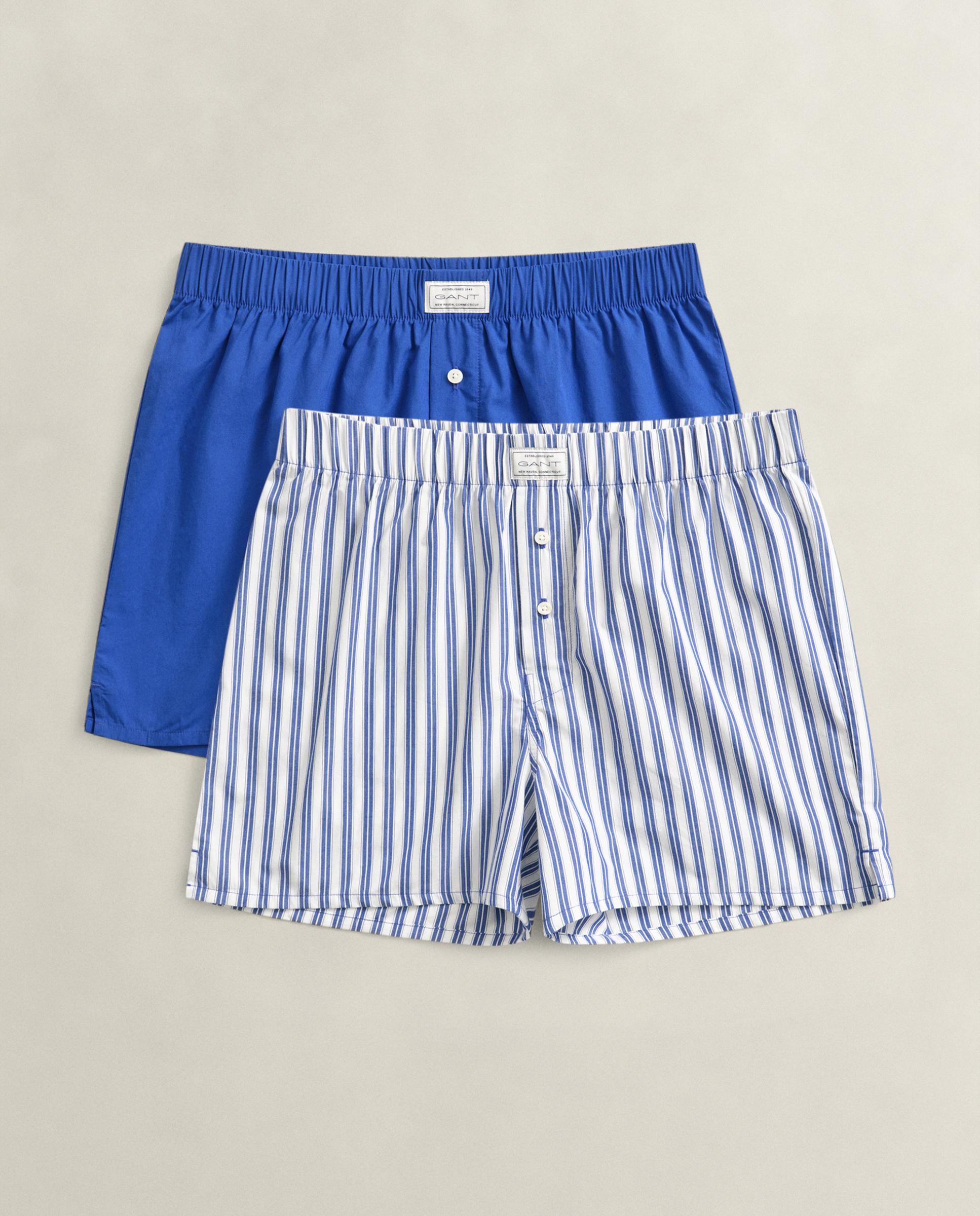 Pack de dos calzoncillos de hombre tipo boxers con estampado - Gant - Azul Azul-4