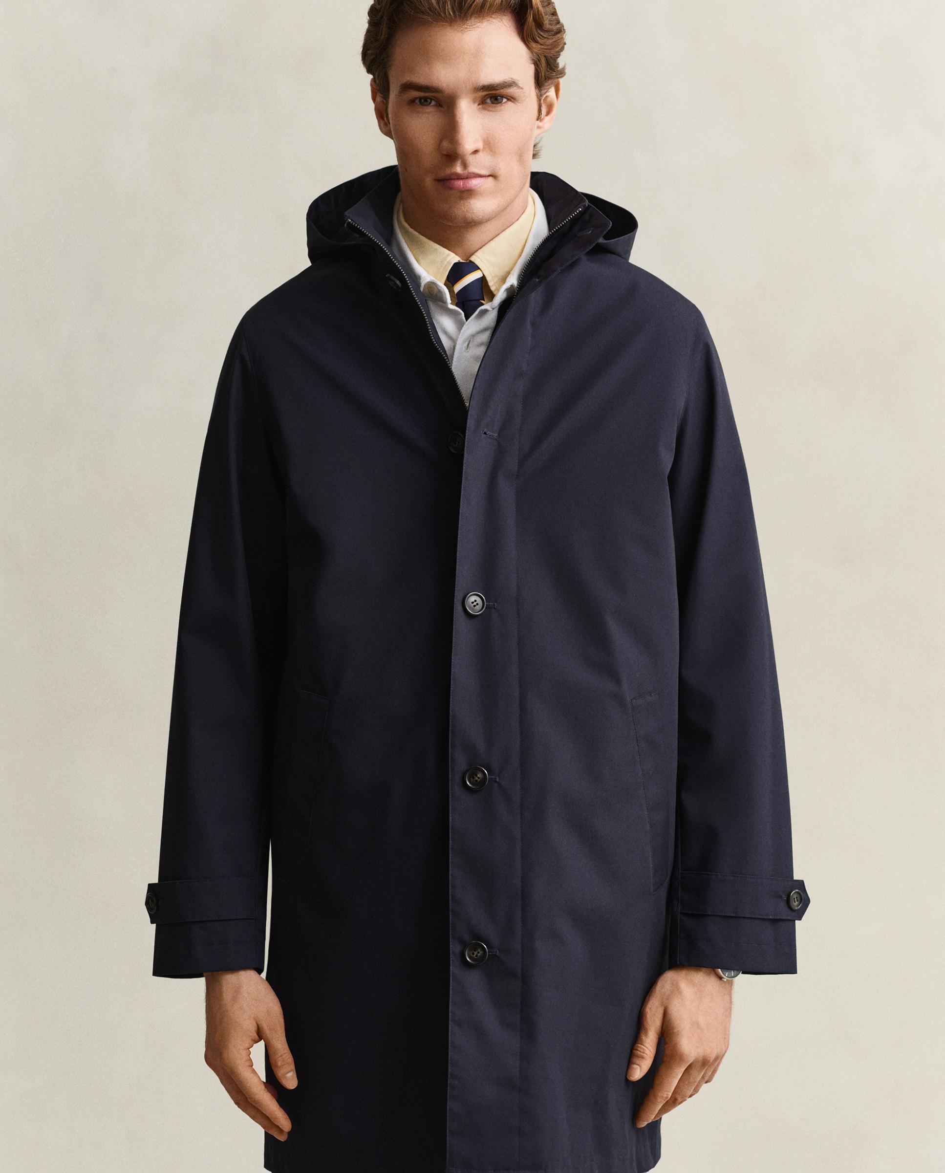 Imagen 0 de Parka de hombre con capucha y cremallera Azul