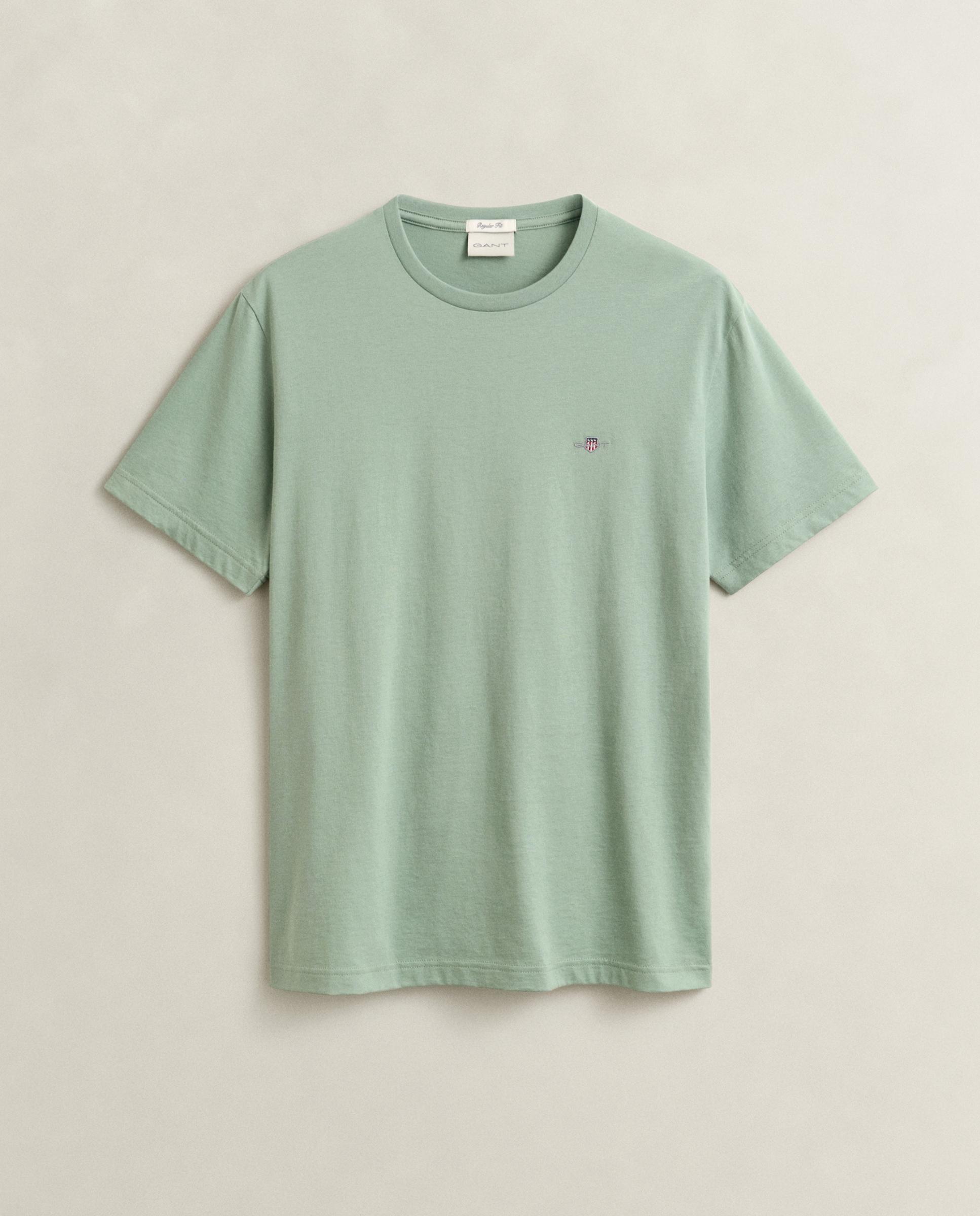 Camiseta de hombre de manga corta con logo - Gant - Azul anticuario Azul anticuario-4
