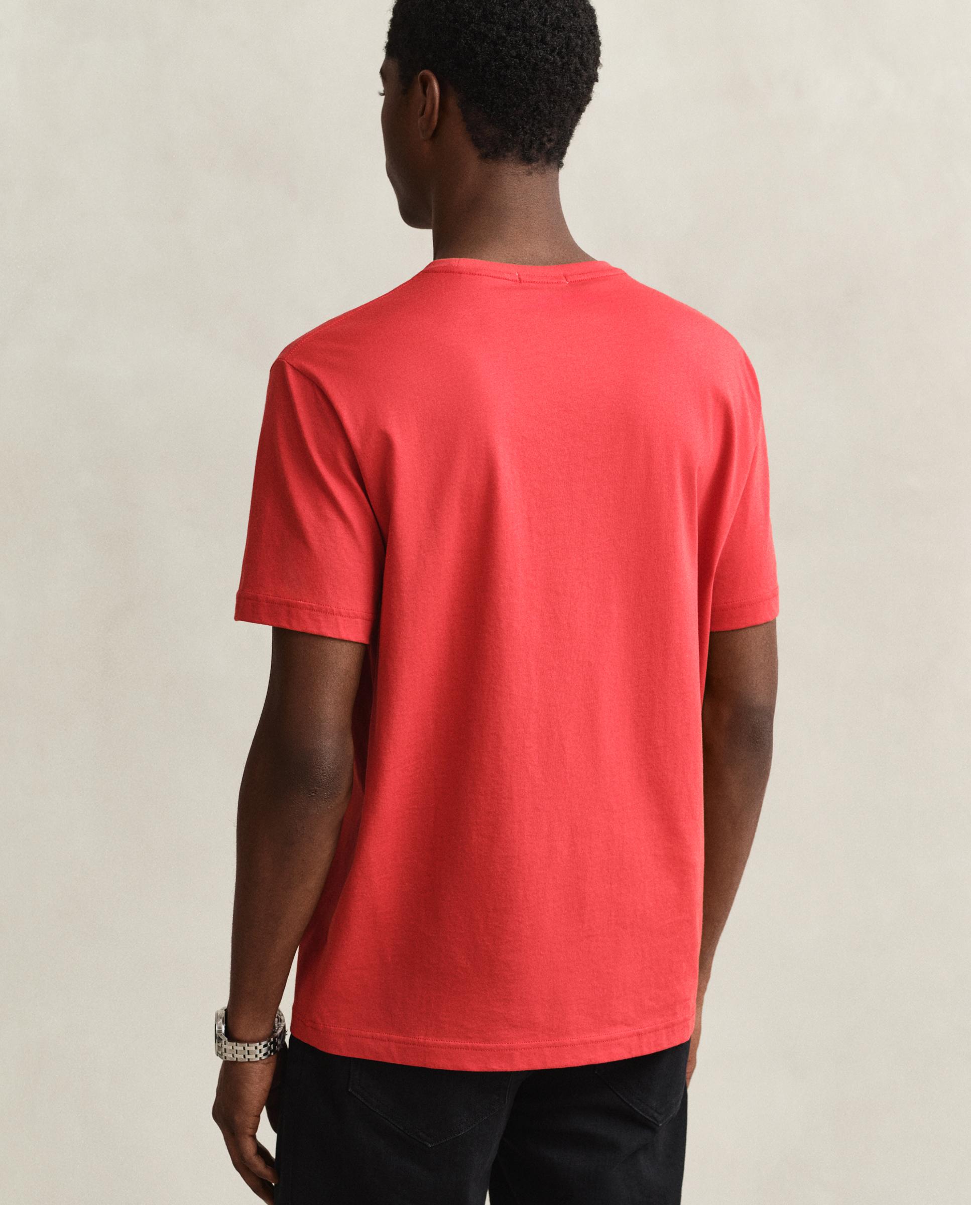 Camiseta de hombre de manga corta con logo - Gant - Rojo Rojo-3
