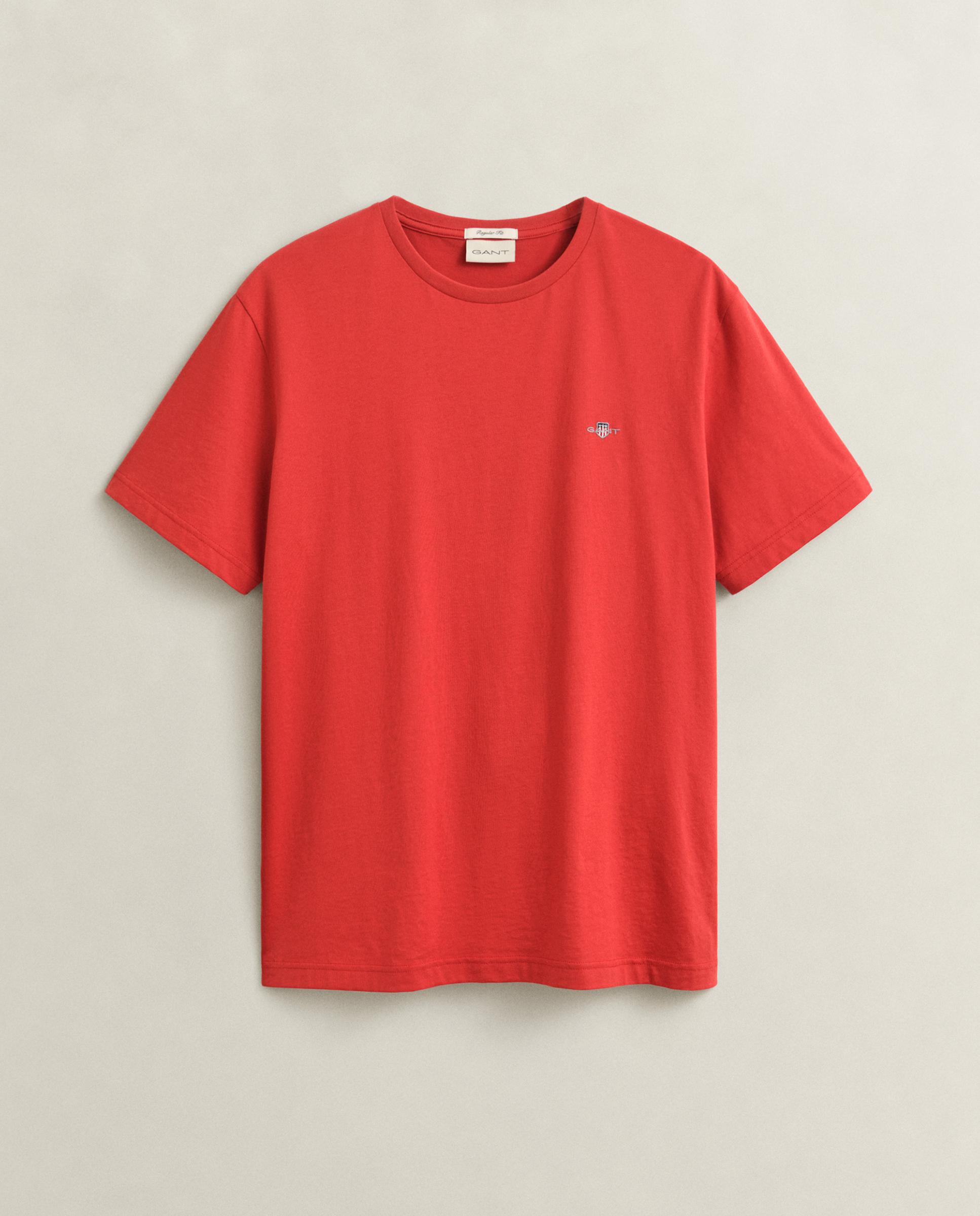 Camiseta de hombre de manga corta con logo - Gant - Rojo Rojo-5