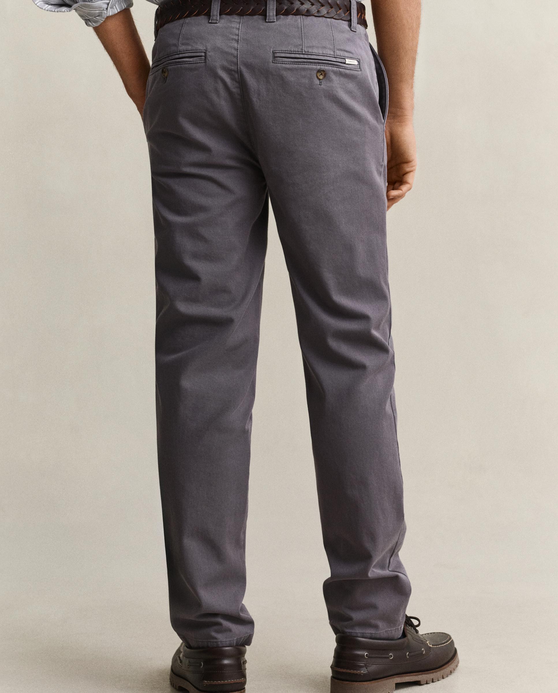 Chinos de hombre slim confort - Gant - Gris Gris-3