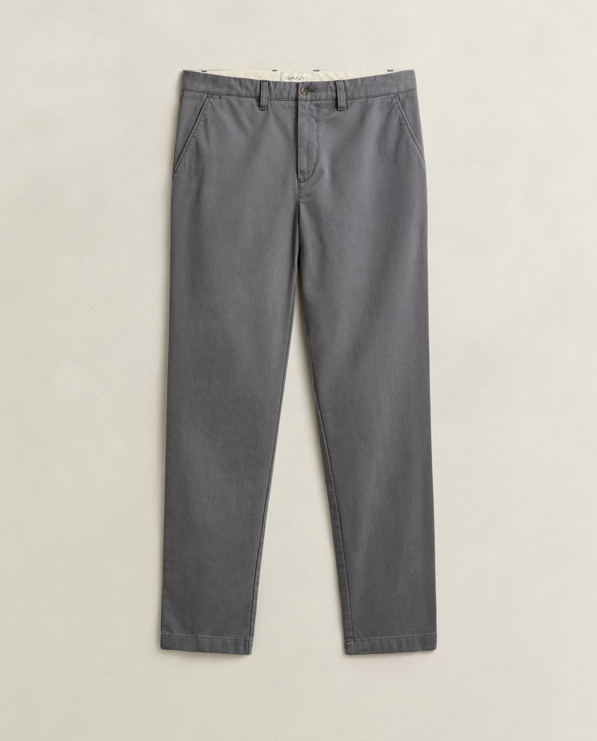 Chinos de hombre slim confort - Gant - Gris Gris-5