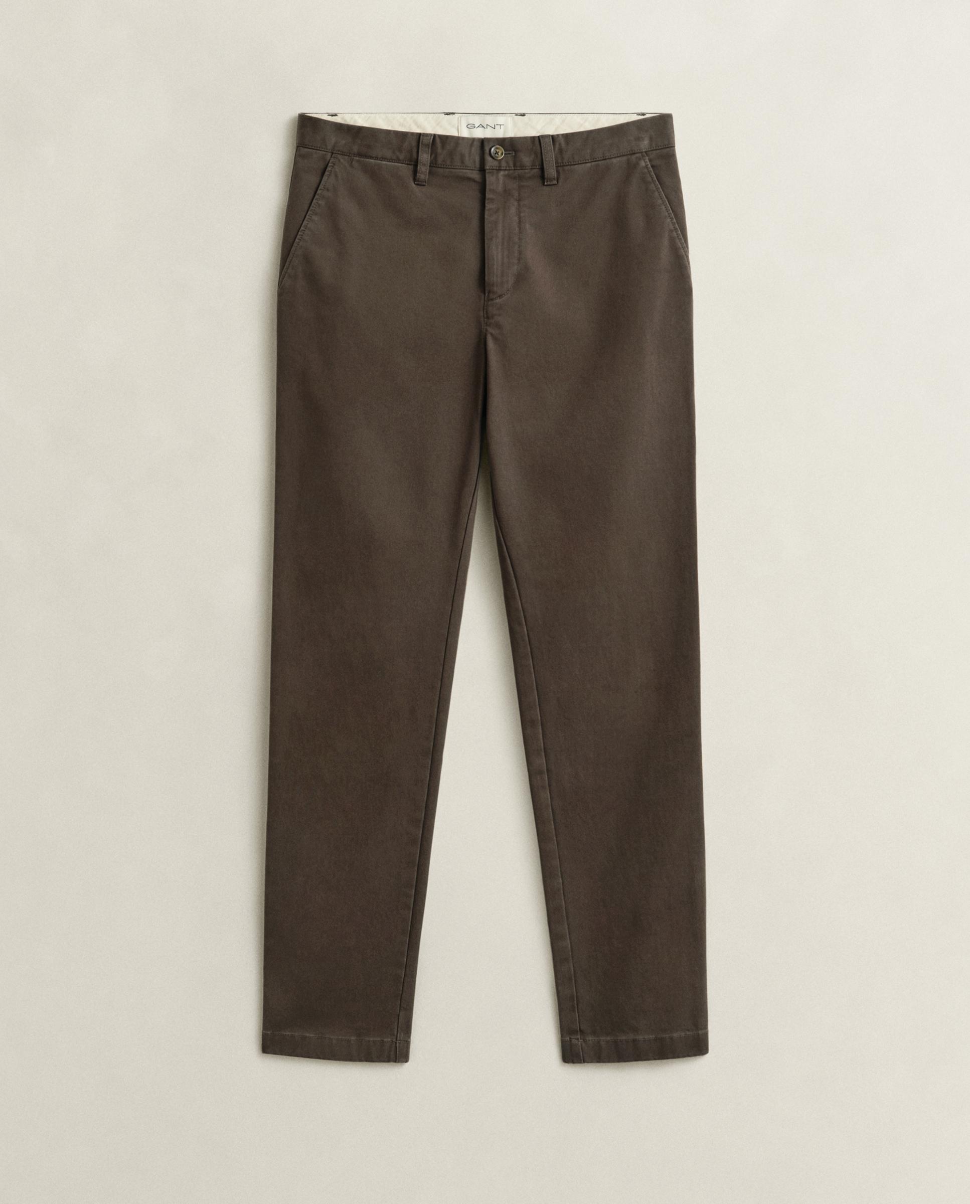 Chinos de hombre slim confort - Gant - Marrón Marrón-5