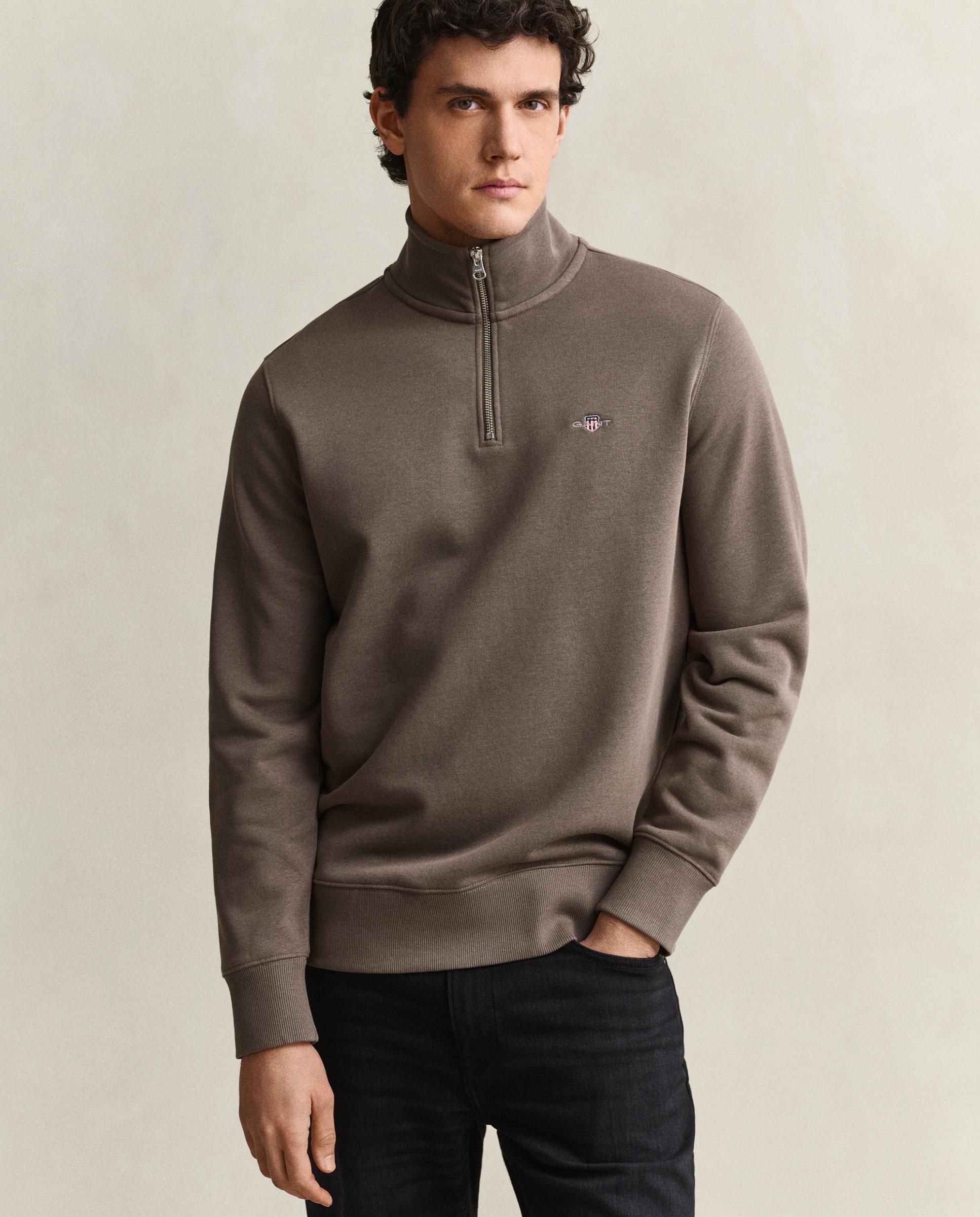 Imagen 0 de Sudadera de hombre con cremallera y logo Gris