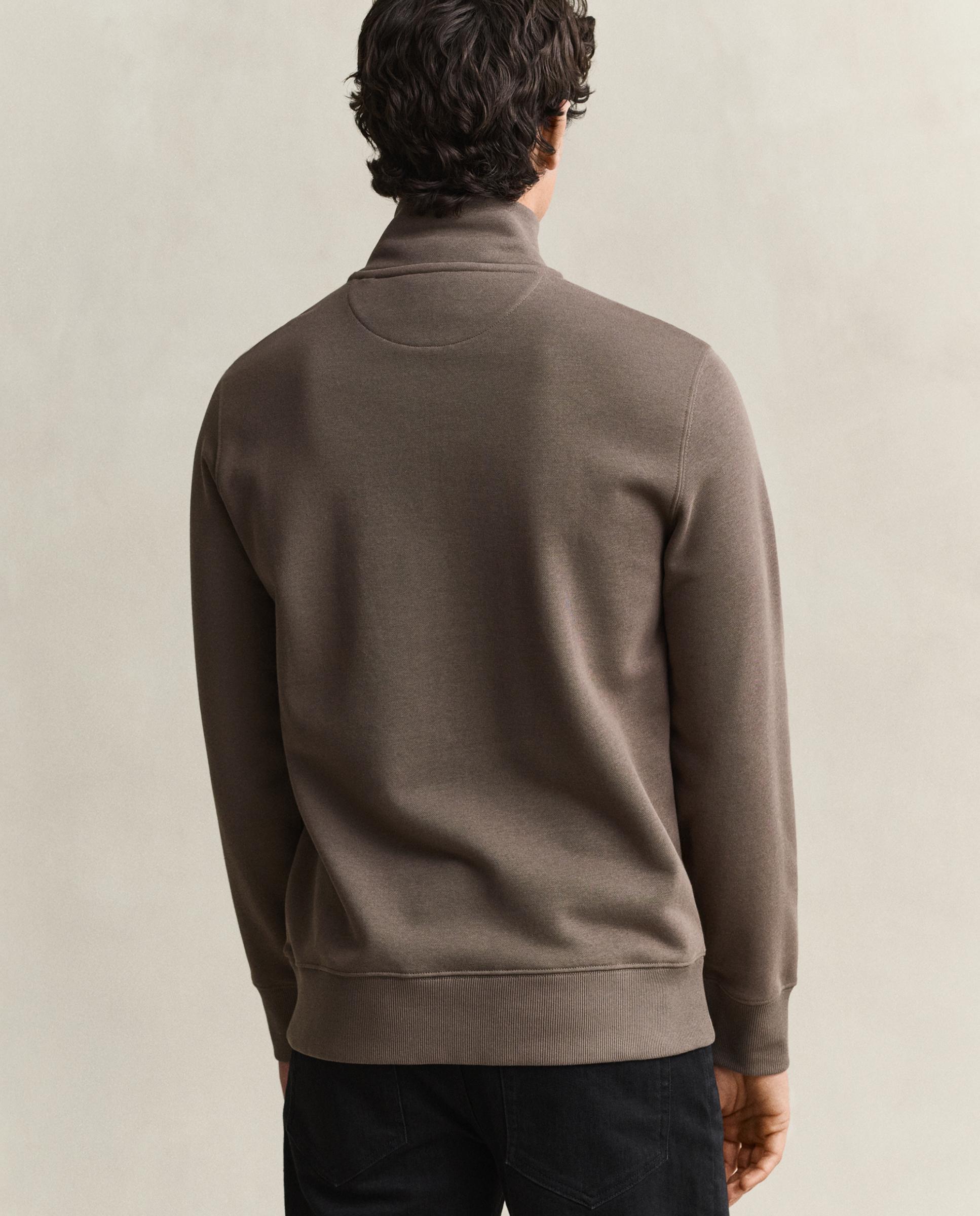 Sudadera de hombre con cremallera y logo - Gant - Gris Gris-2