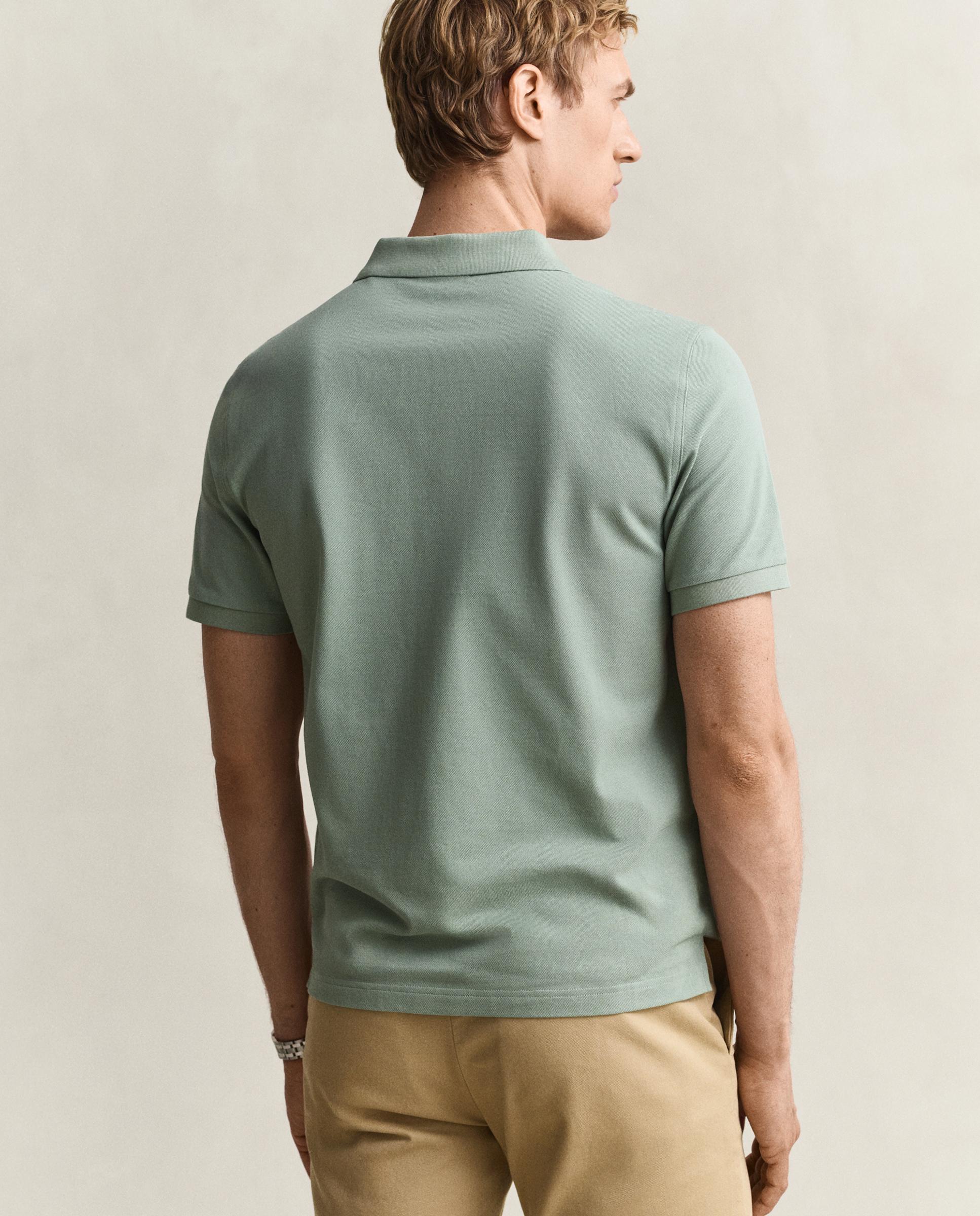 Polo de hombre de manga corta liso - Gant - Verde Verde-2