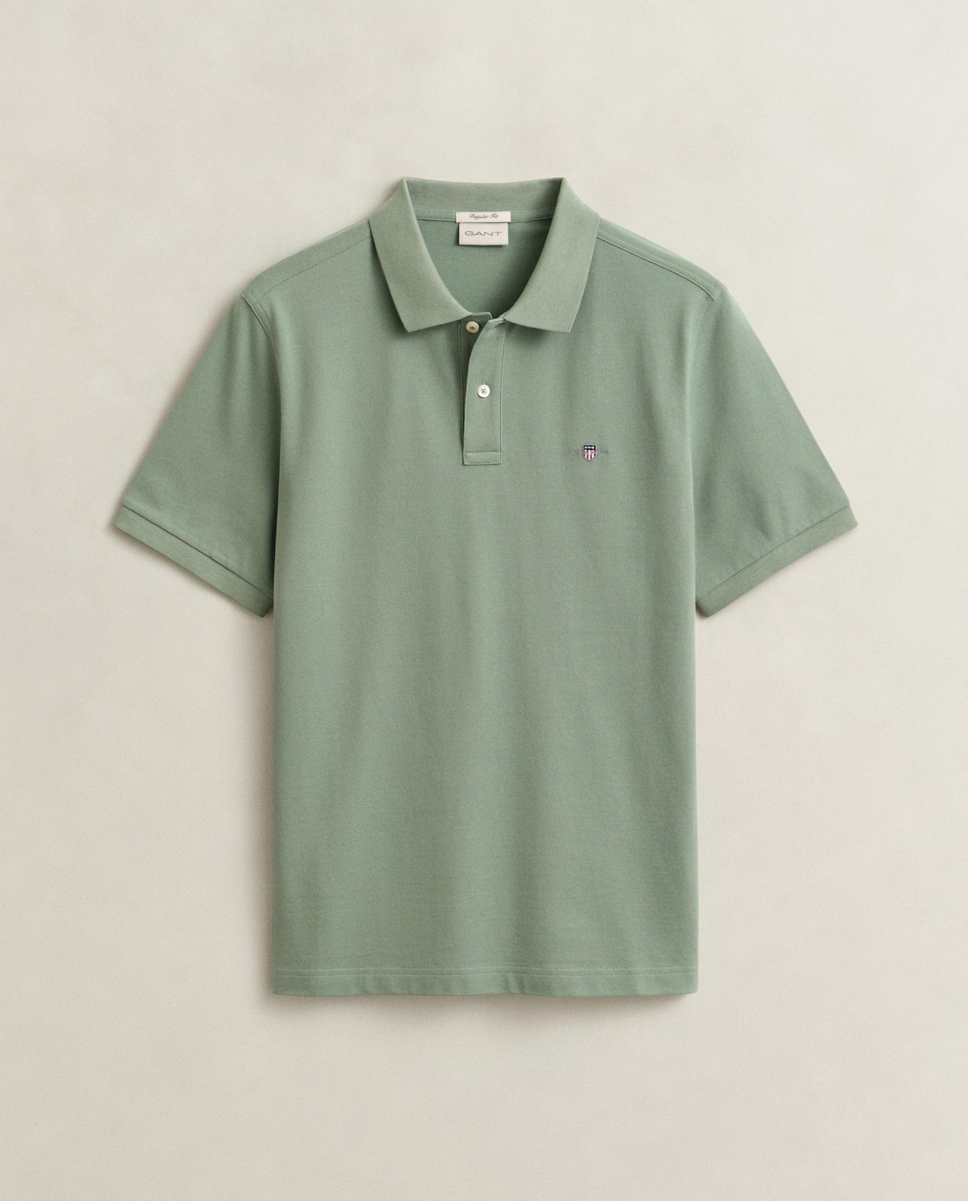 Polo de hombre de manga corta liso - Gant - Verde Verde-5