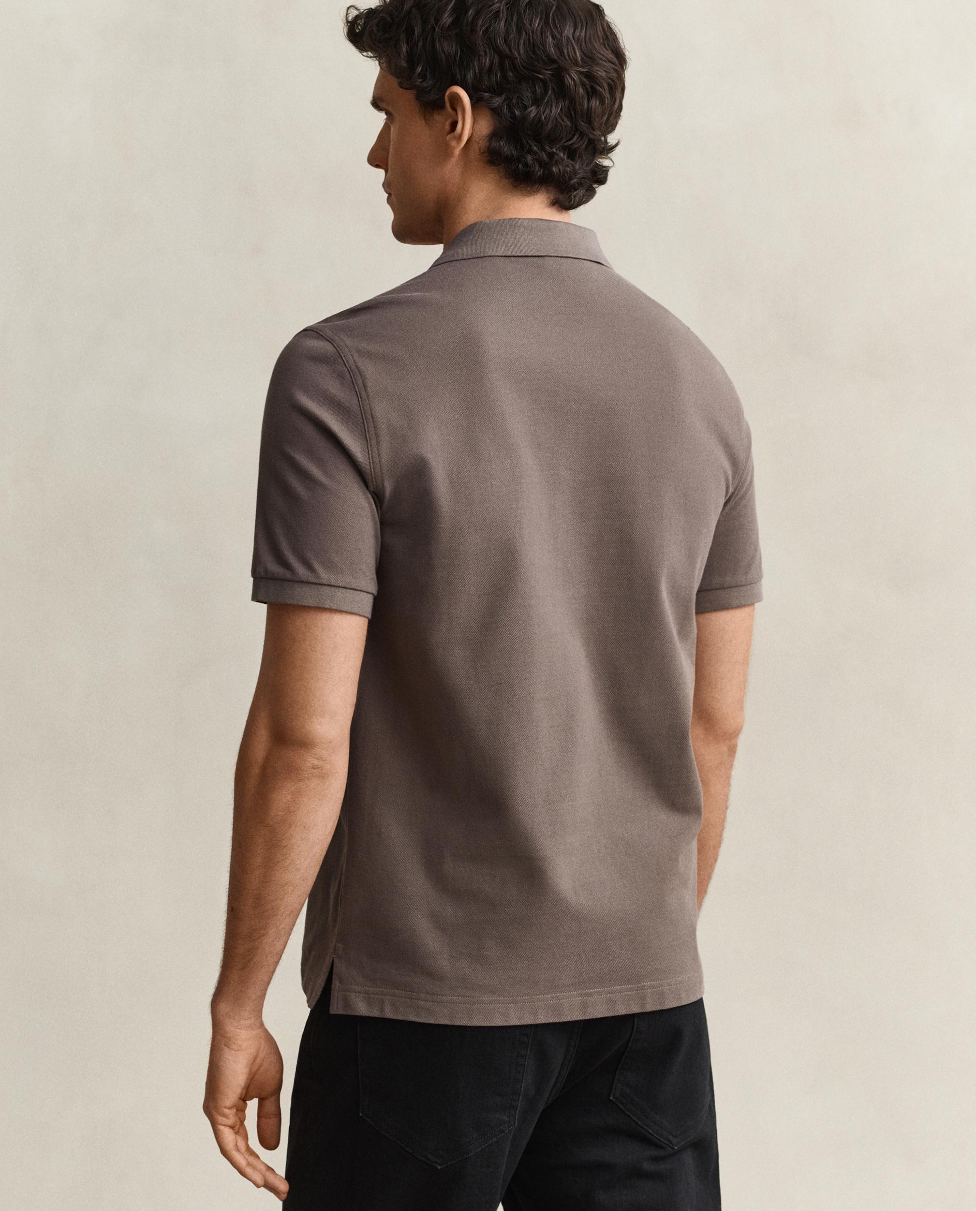 Polo de hombre de manga corta liso - Gant - Gris Gris-2