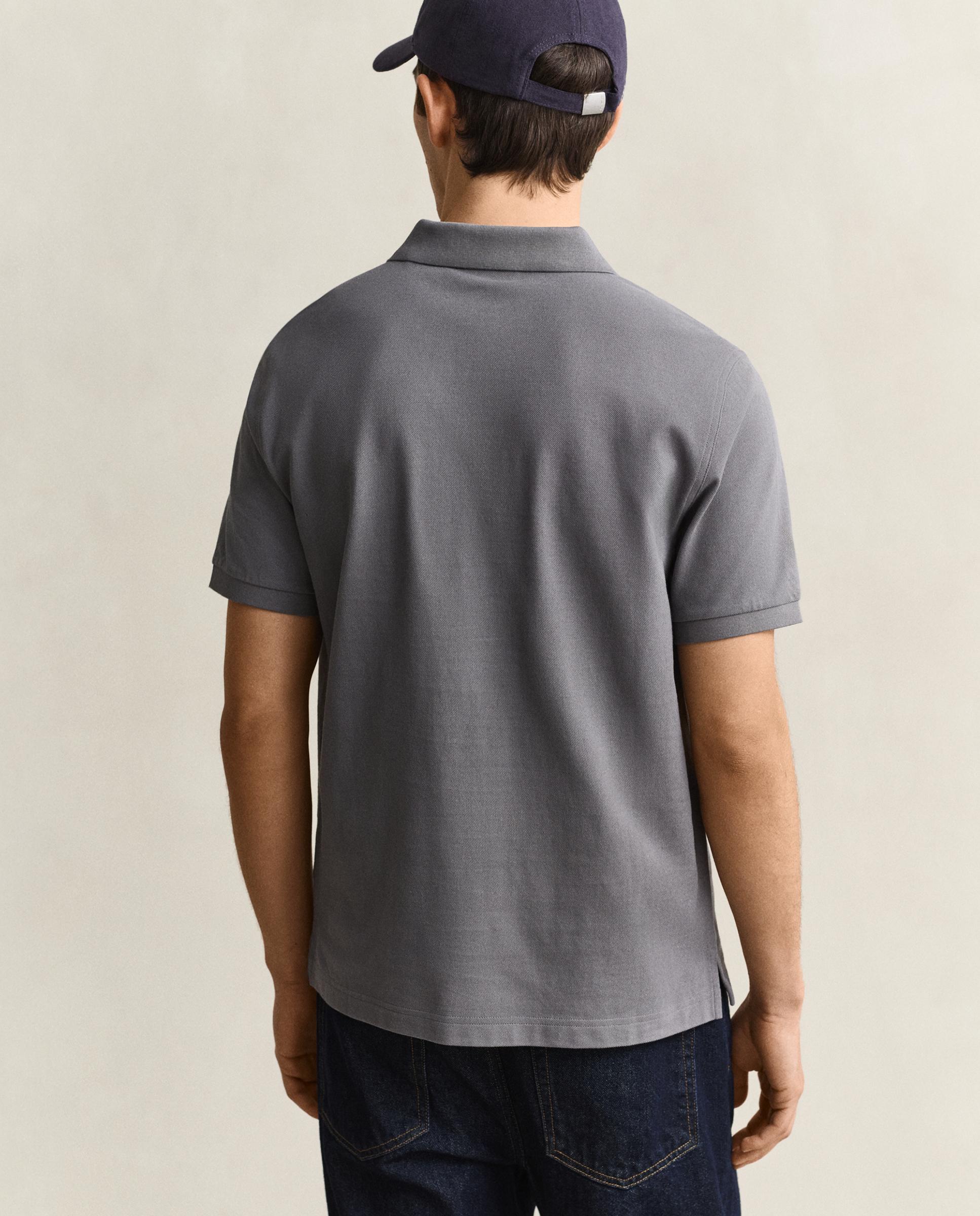 Polo de hombre de manga corta liso - Gant - Gris oscuro Gris oscuro-2