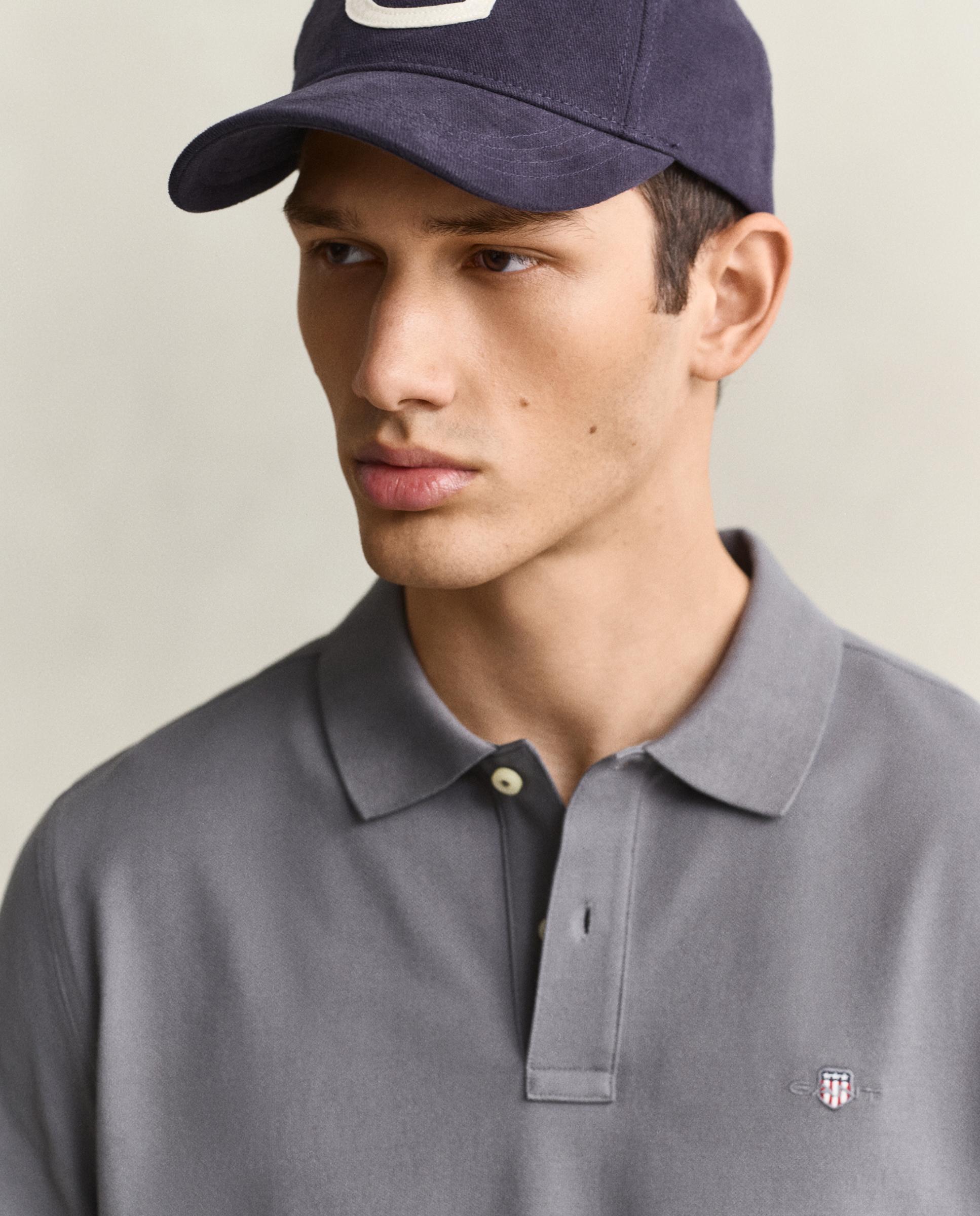 Polo de hombre de manga corta liso - Gant - Gris oscuro Gris oscuro-3