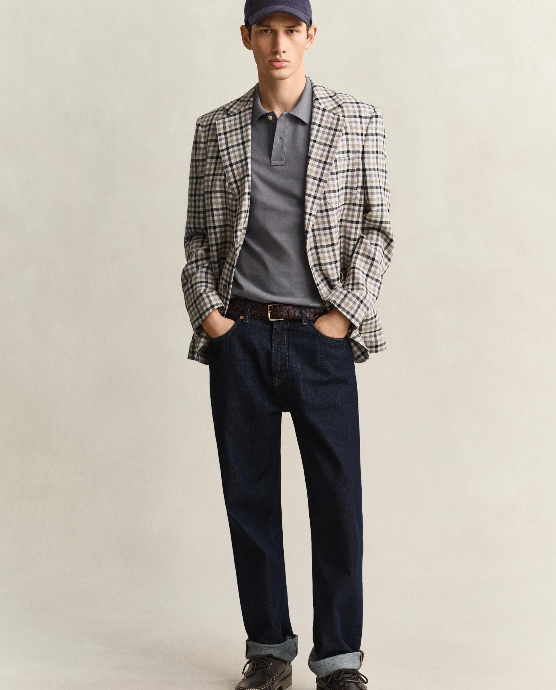 Polo de hombre de manga corta liso - Gant - Gris oscuro Gris oscuro-4