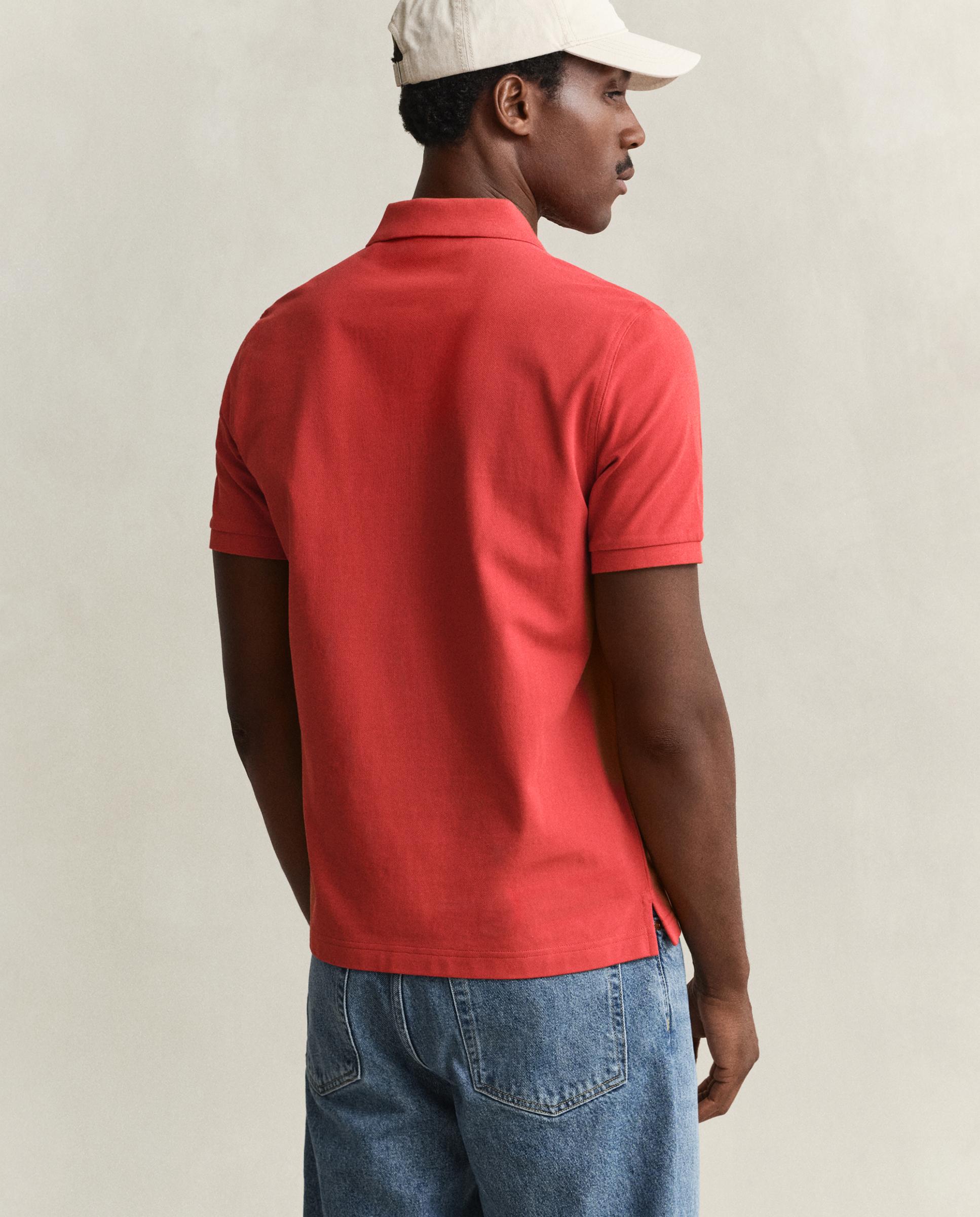 Polo de hombre de manga corta liso - Gant - Rojo Rojo-2