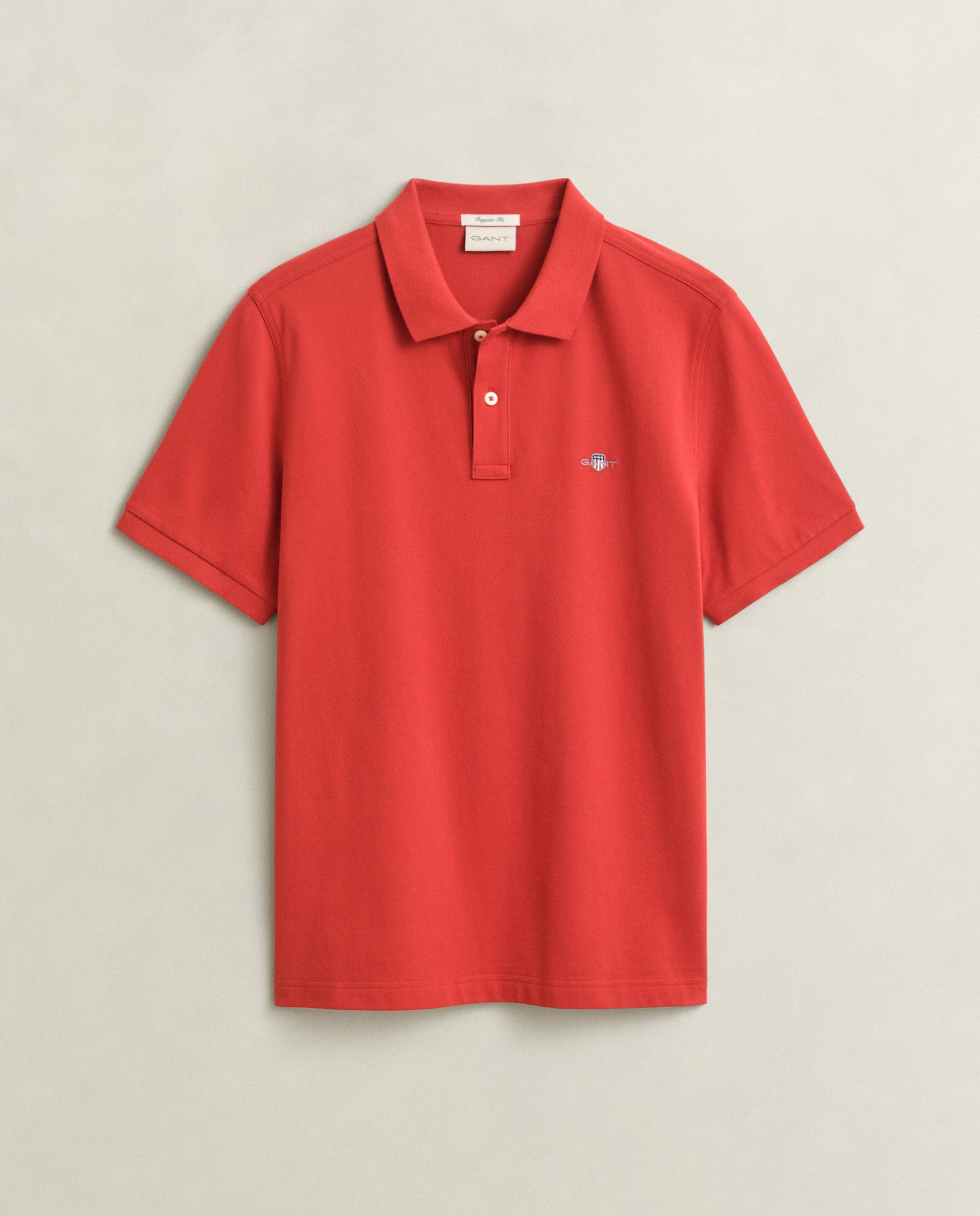 Polo de hombre de manga corta liso - Gant - Rojo Rojo-5