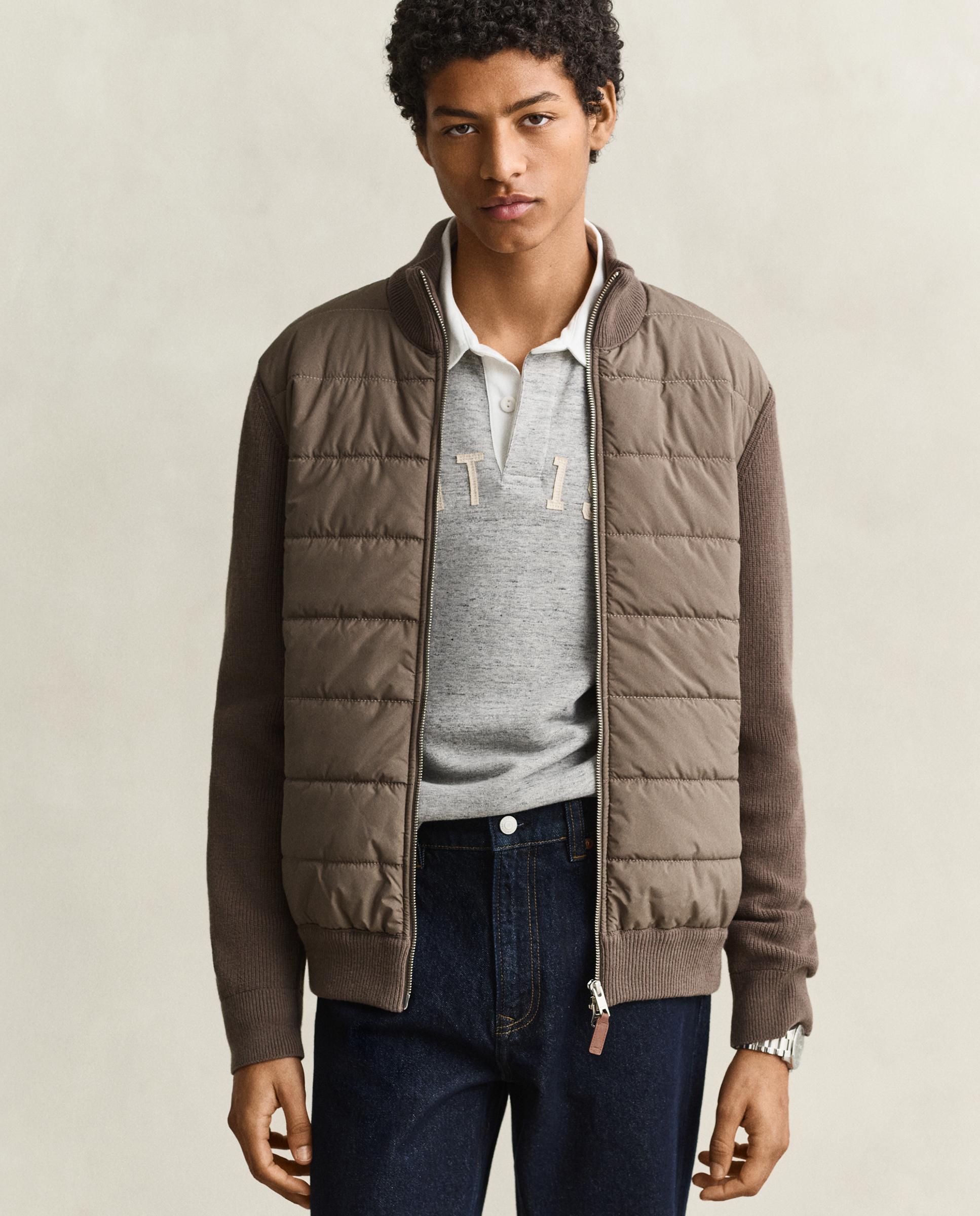 Imagen 0 de Chaqueta de hombre acolchada con cremallera Gris