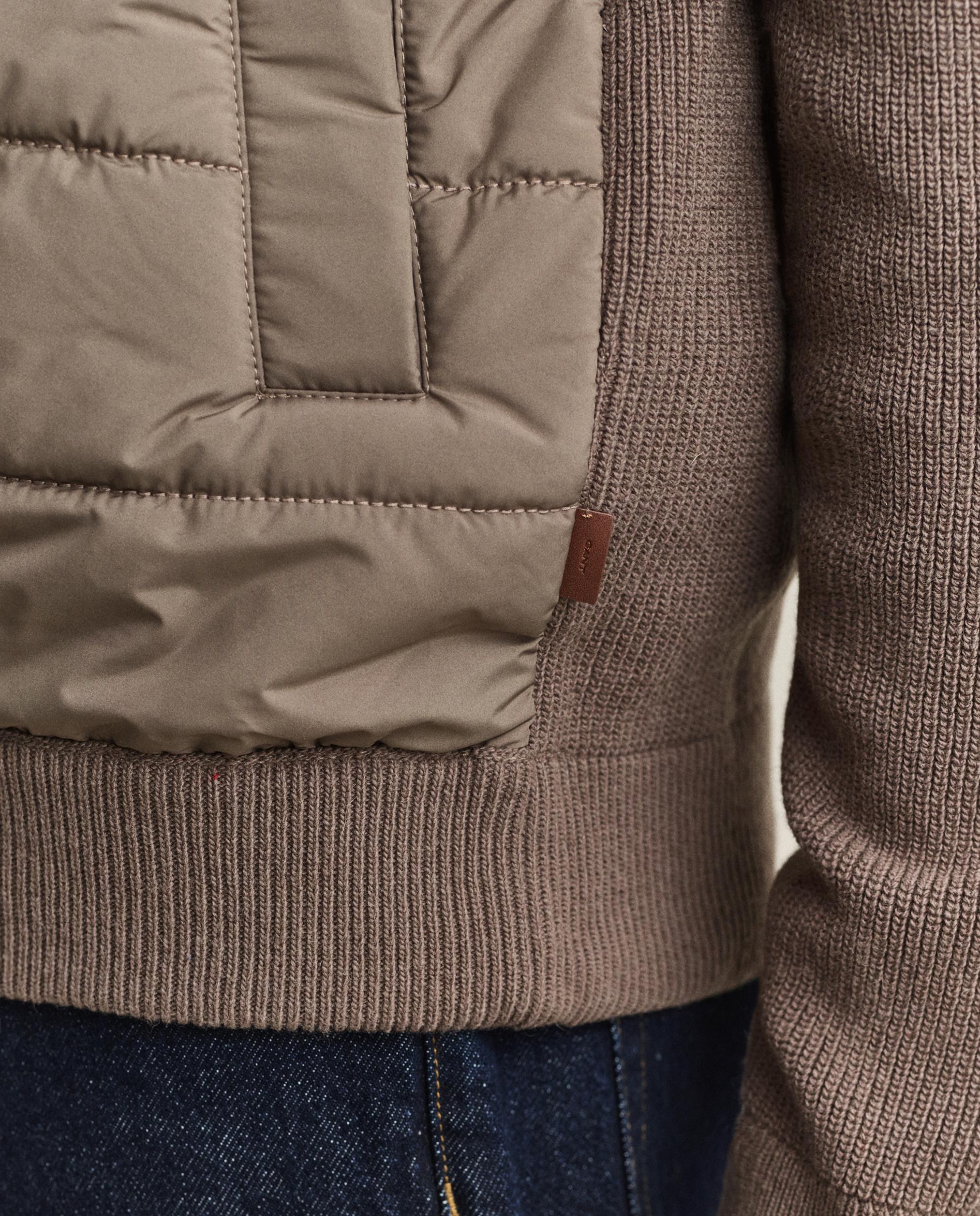 Chaqueta de hombre acolchada con cremallera - Gant - Gris Gris-4