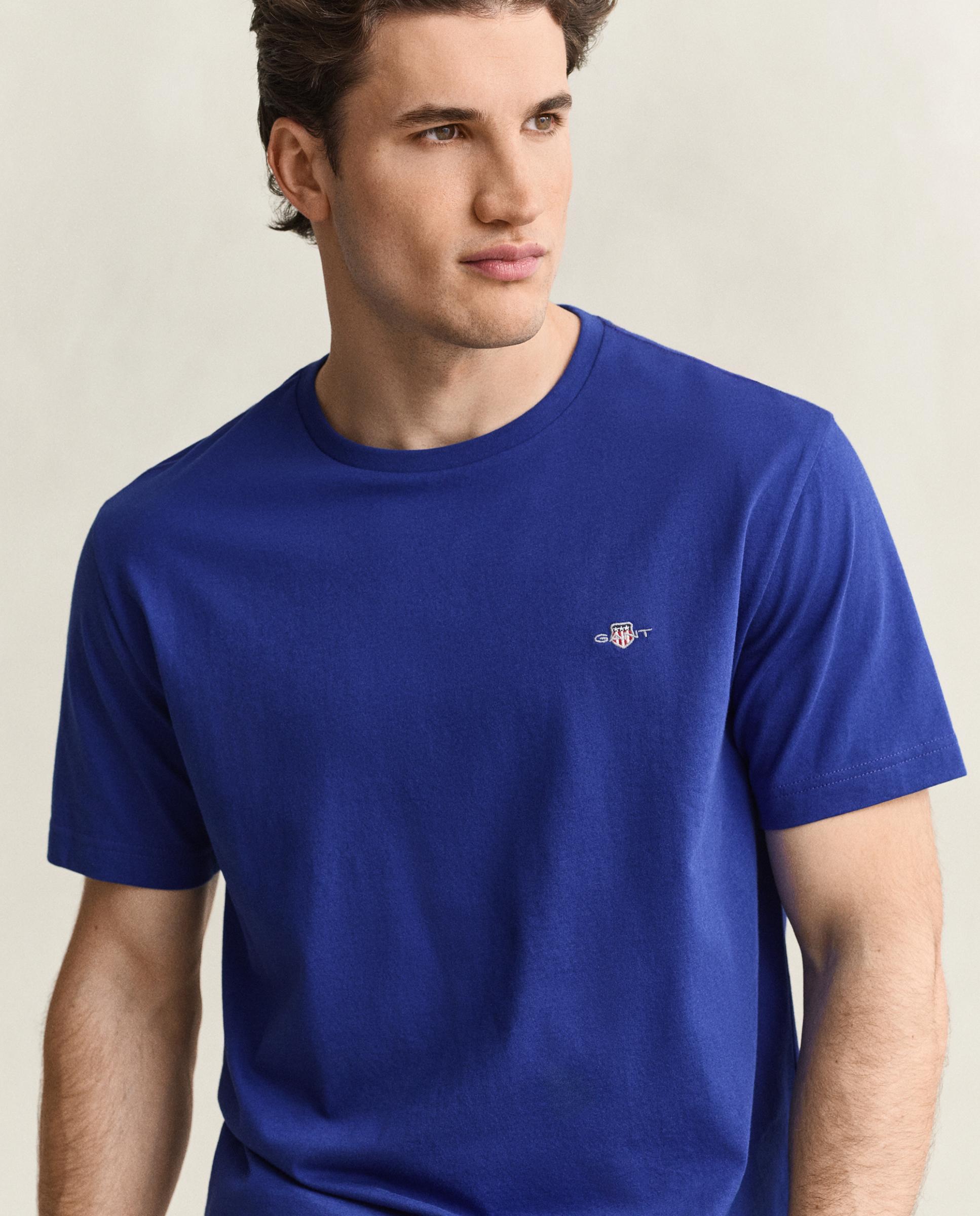 Camiseta de hombre de manga corta con logo - Gant - Azul marino Azul marino-2