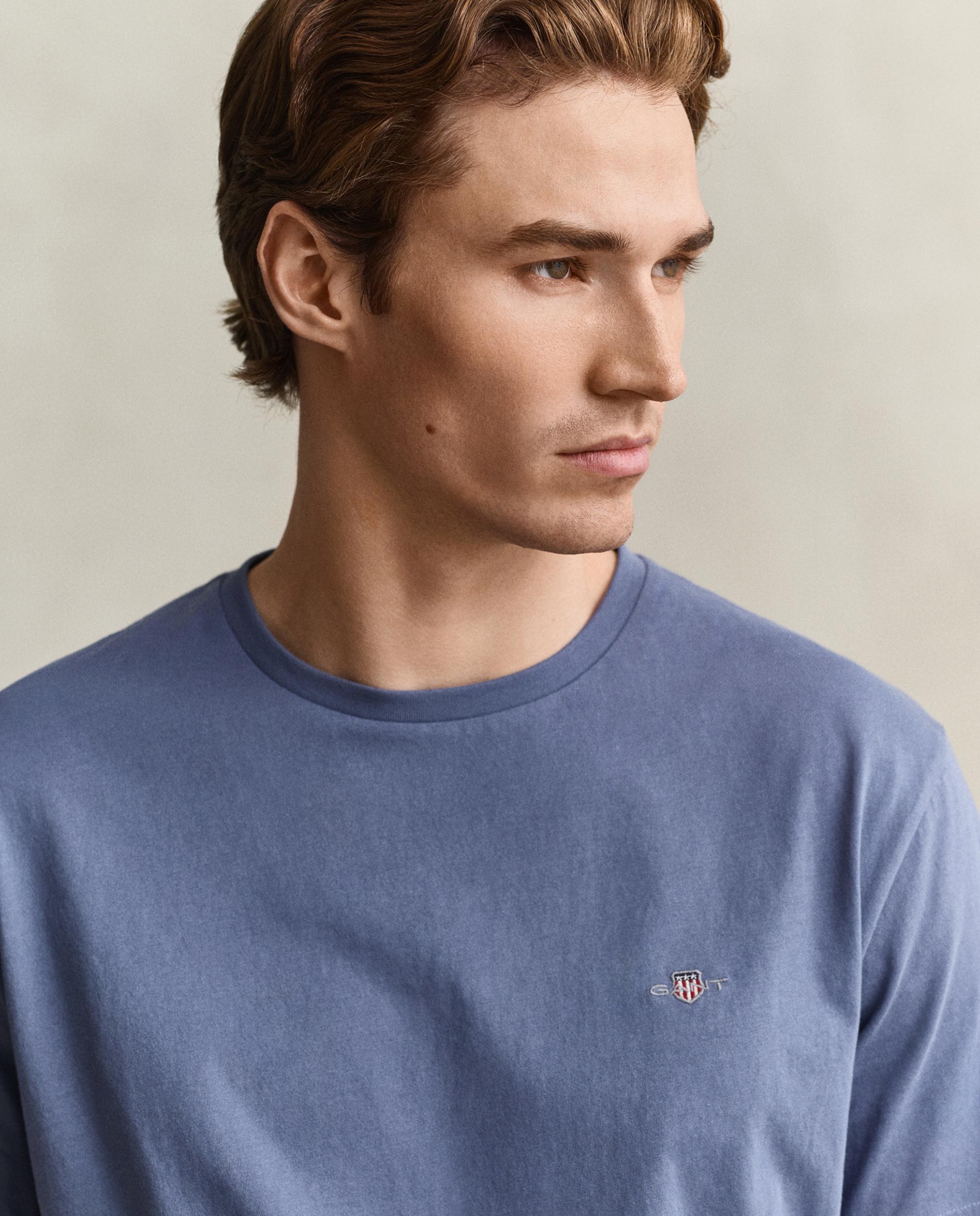 Camiseta de hombre de manga corta con logo - Gant - Azul Azul-2