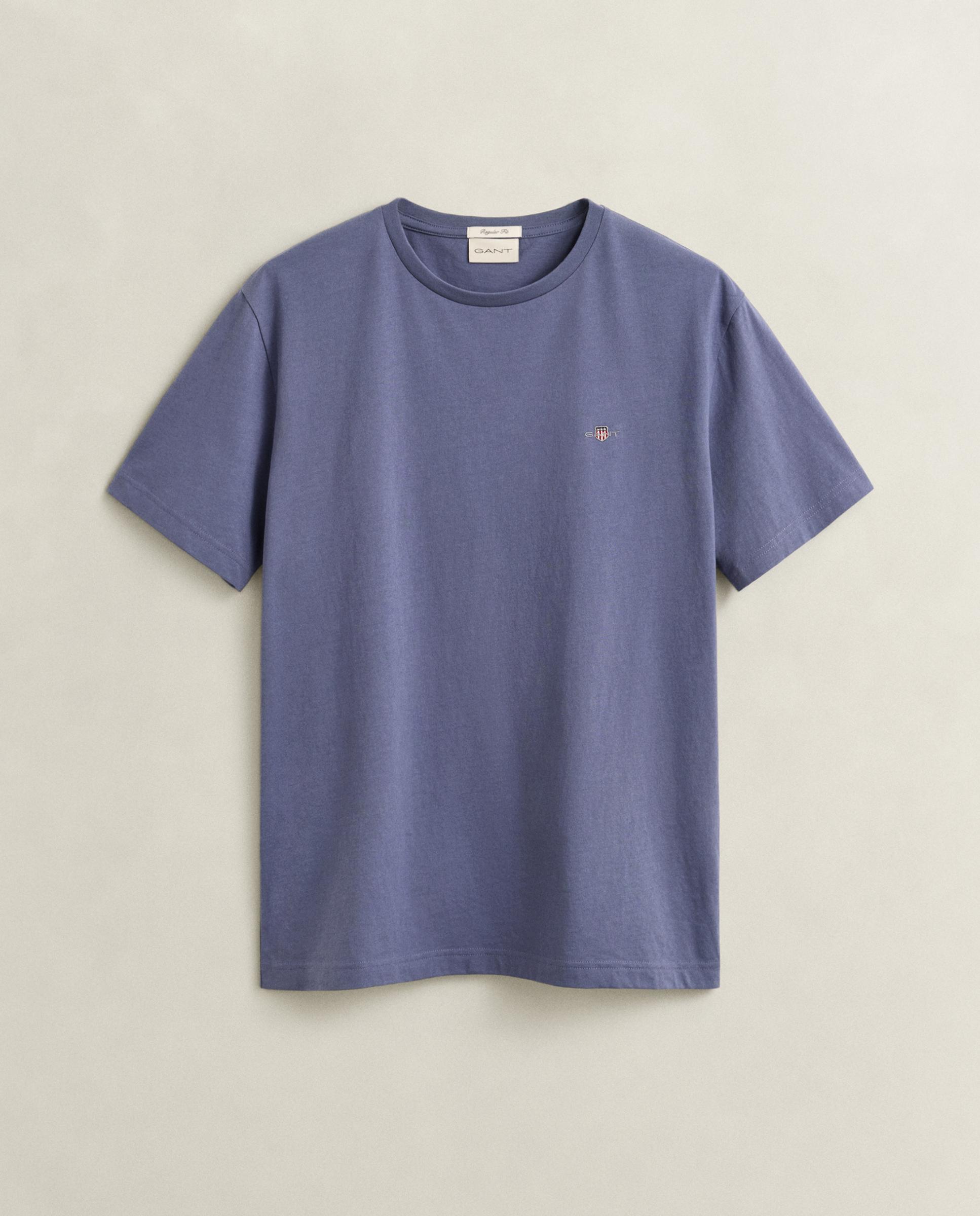 Camiseta de hombre de manga corta con logo - Gant - Azul Azul-5