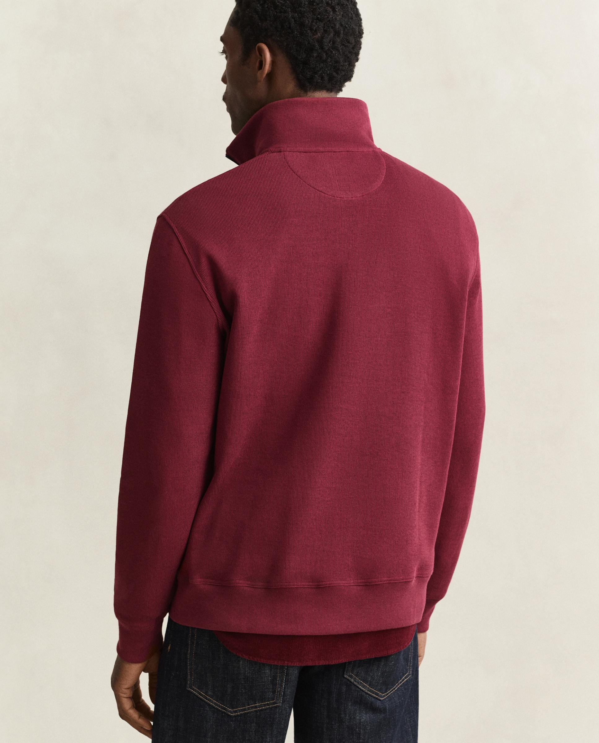 Sudadera de cremallera de hombre en algodón con cuello alto - Gant - Rojo Rojo-3