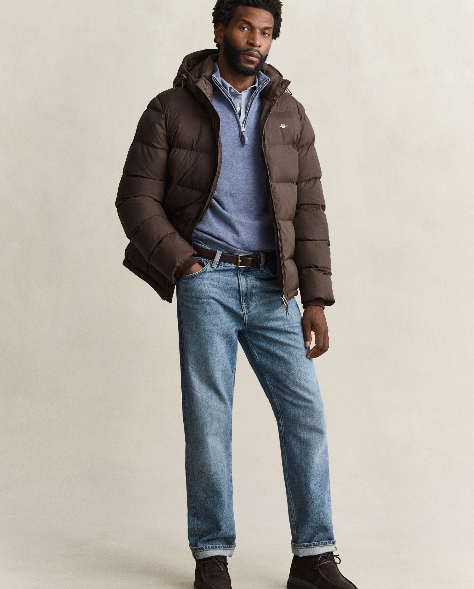 Plumifero de hombre impermeable con capucha - Gant - Marrón Marrón-2