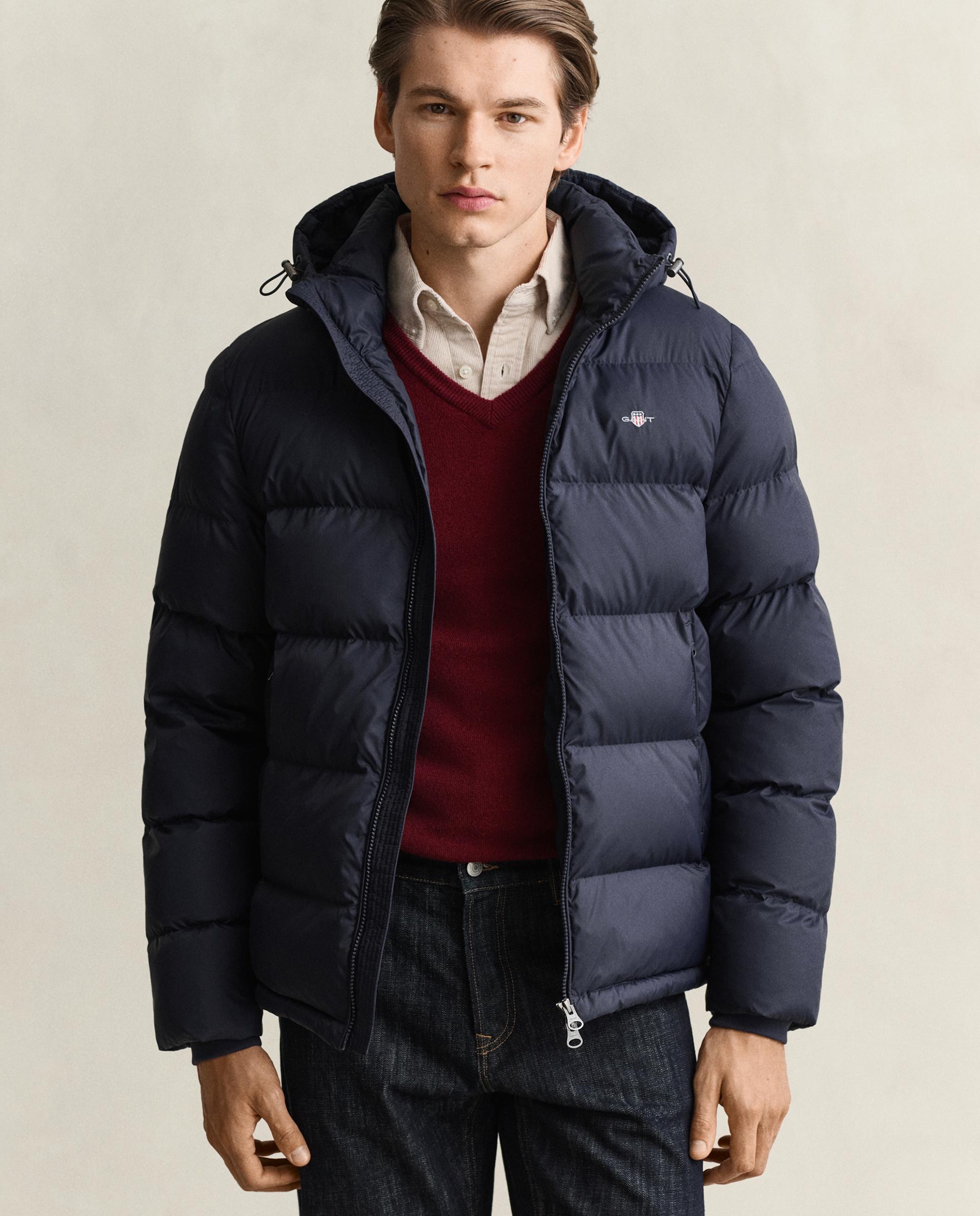 Plumifero de hombre impermeable con capucha - Gant - Azul oscuro Azul oscuro-1