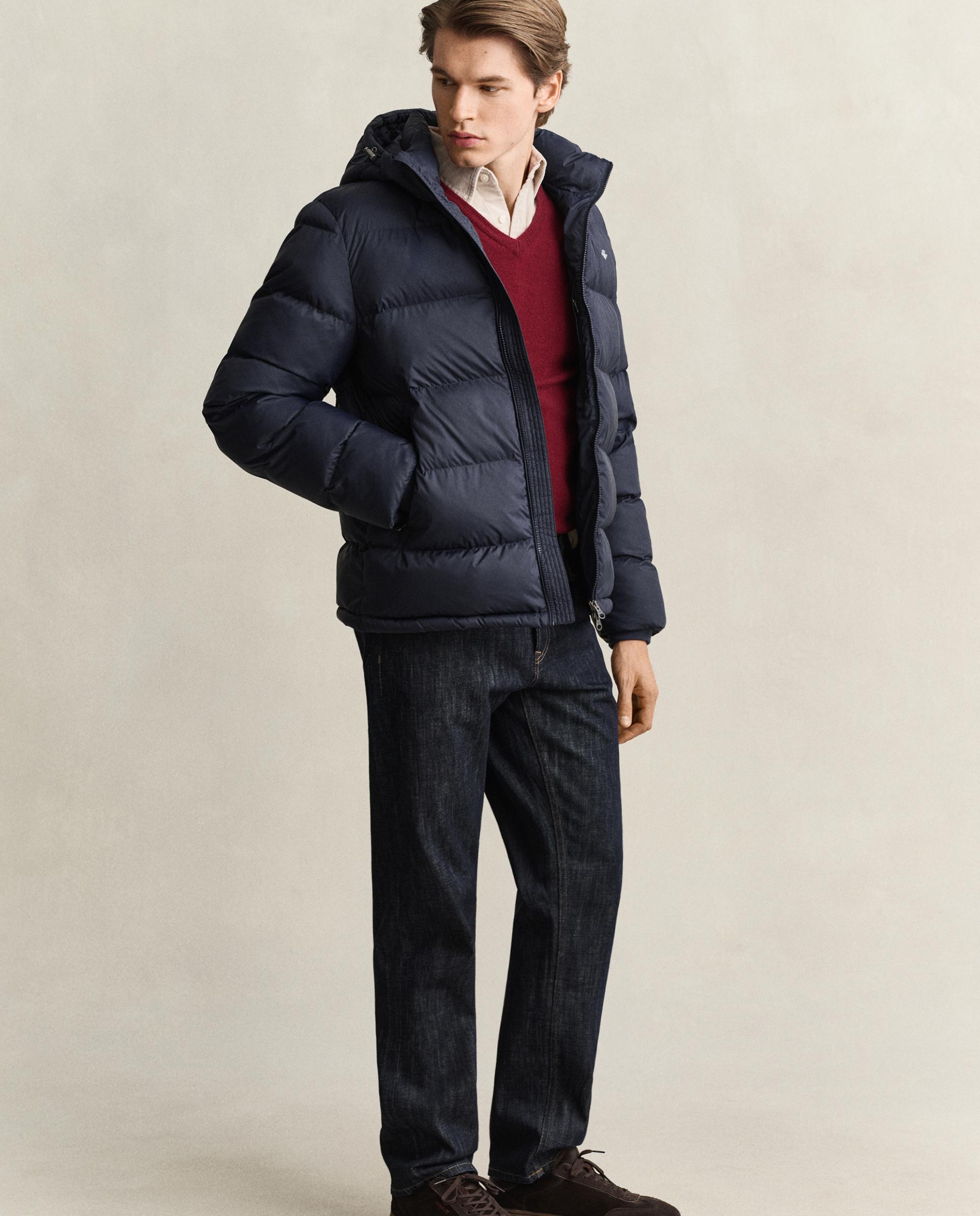 Plumifero de hombre impermeable con capucha - Gant - Azul oscuro Azul oscuro-3