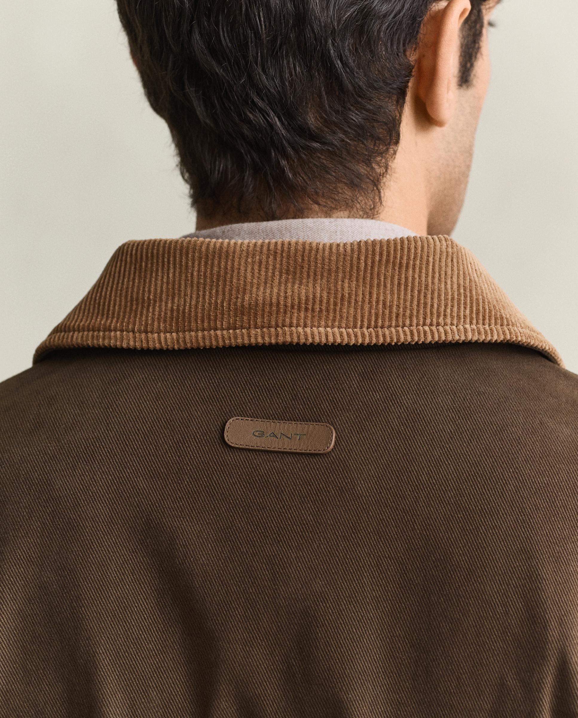 Chaqueta de hombre con cierre de botones y bolsillos con solapa - Gant - Marrón Marrón-2