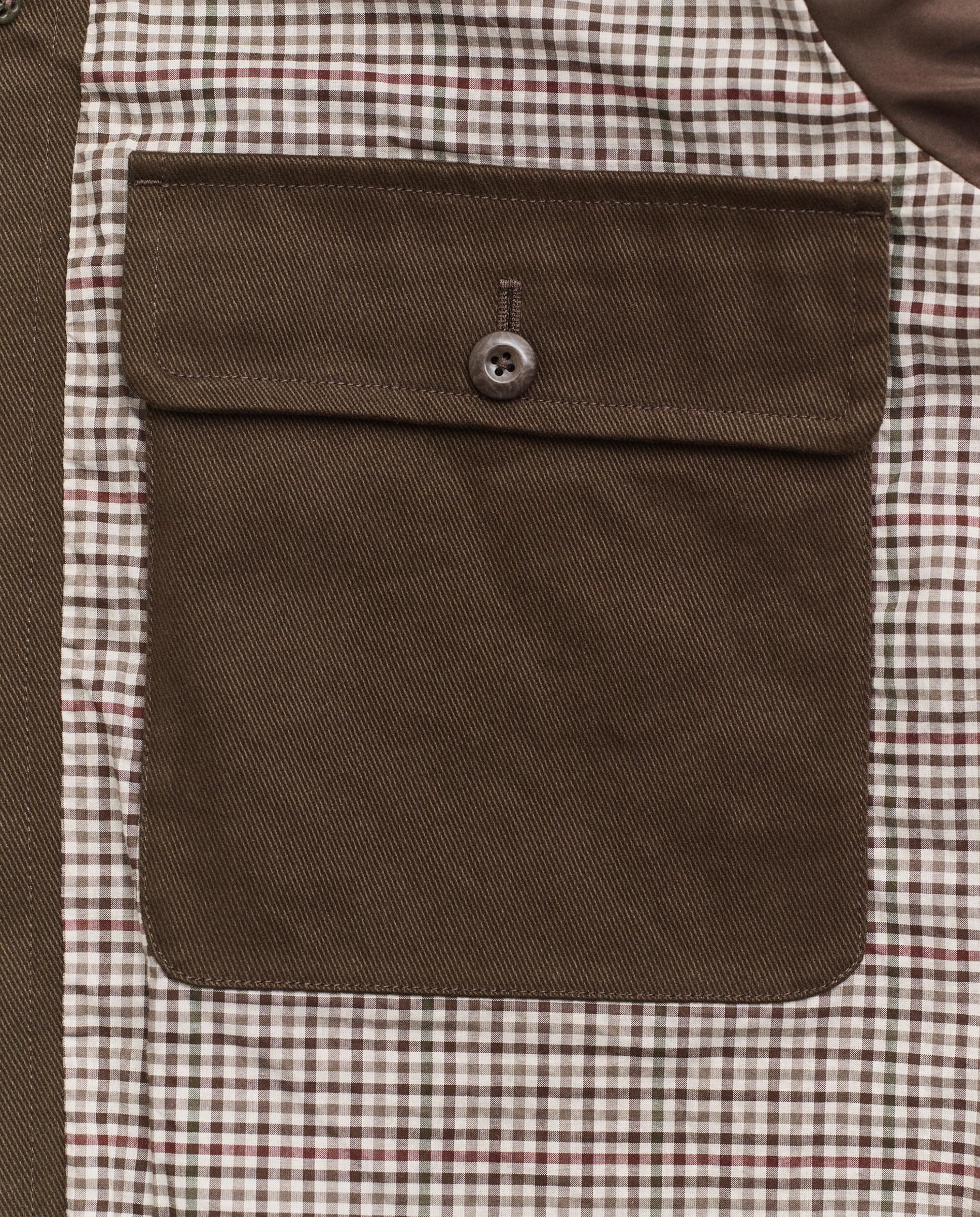 Chaqueta de hombre con cierre de botones y bolsillos con solapa - Gant - Marrón Marrón-5