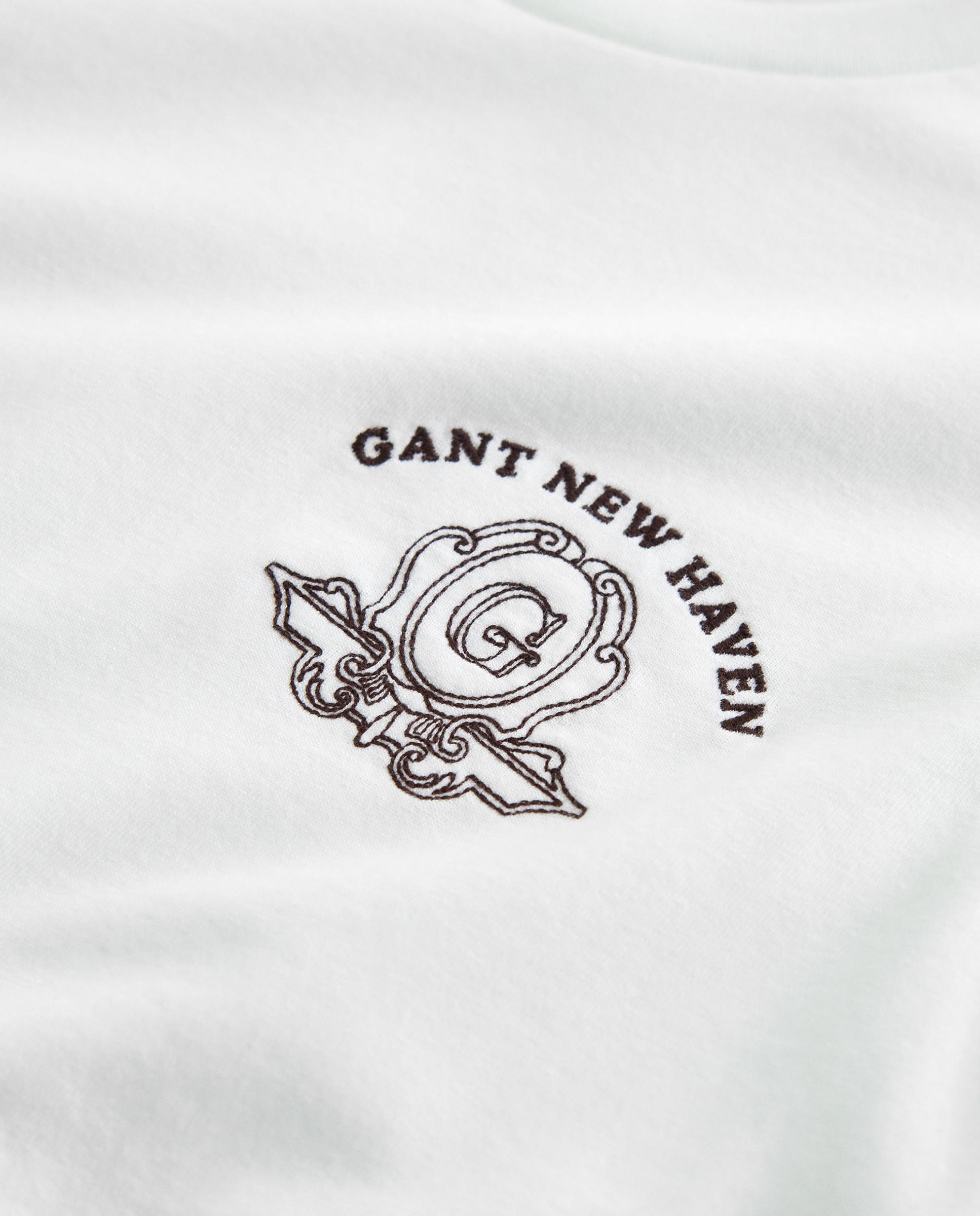 Camiseta de mujer de manga corta y print en el pecho - Gant - Blanco Blanco-2