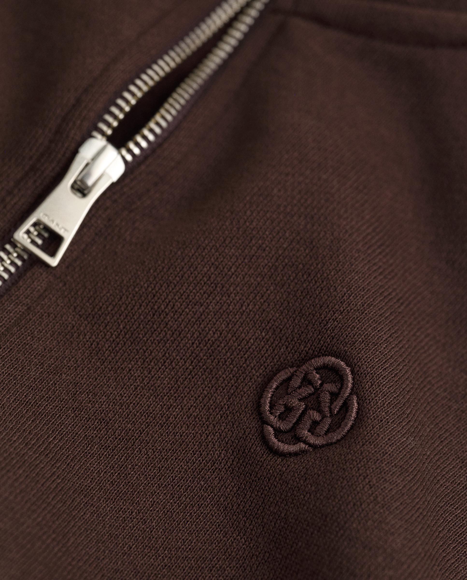 Sudadera de mujer con bordado y media cremallera - Gant - Beige Beige-2