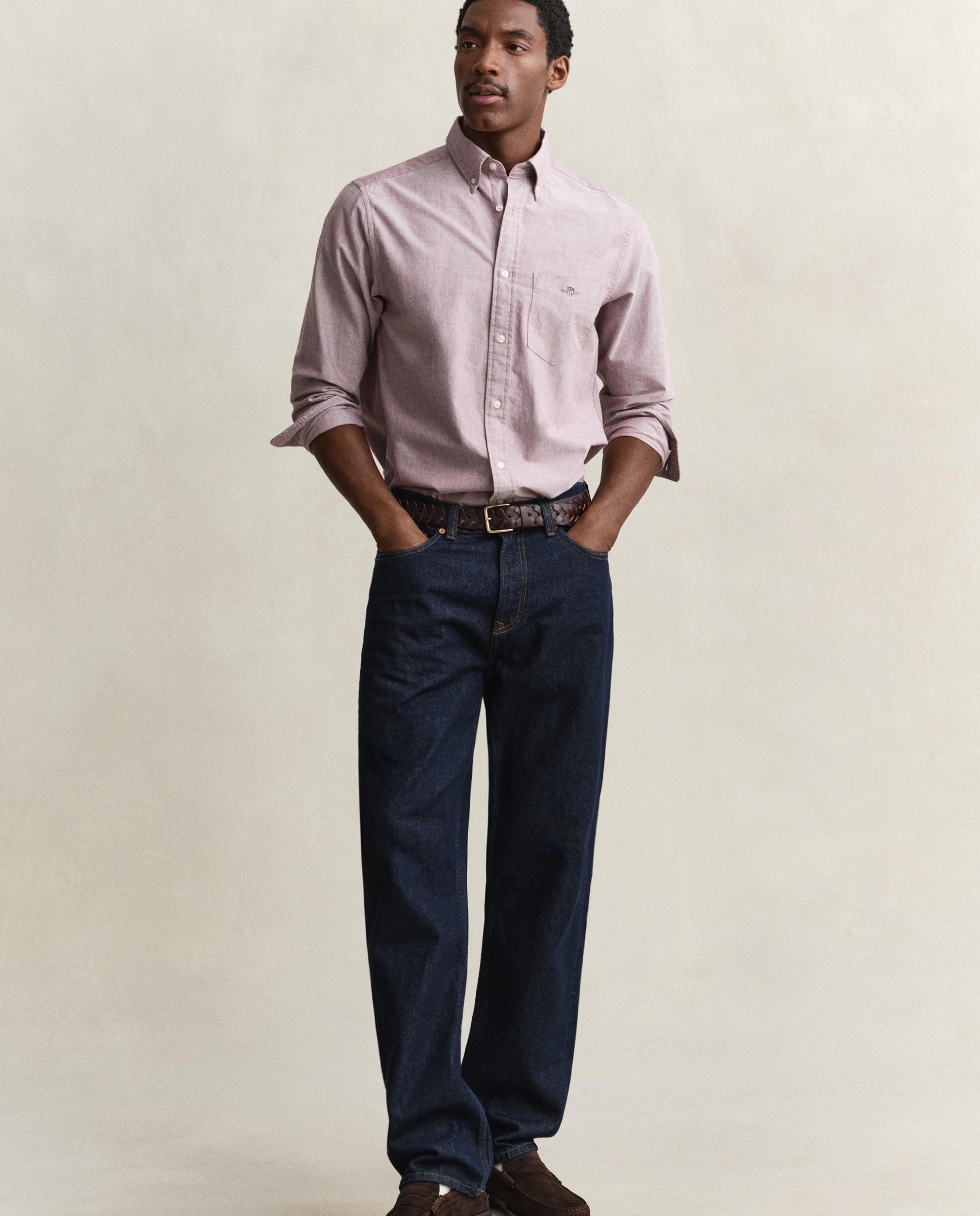 Camisa de hombre Oxford clásica Regular Fit - Gant - Granate Granate-4