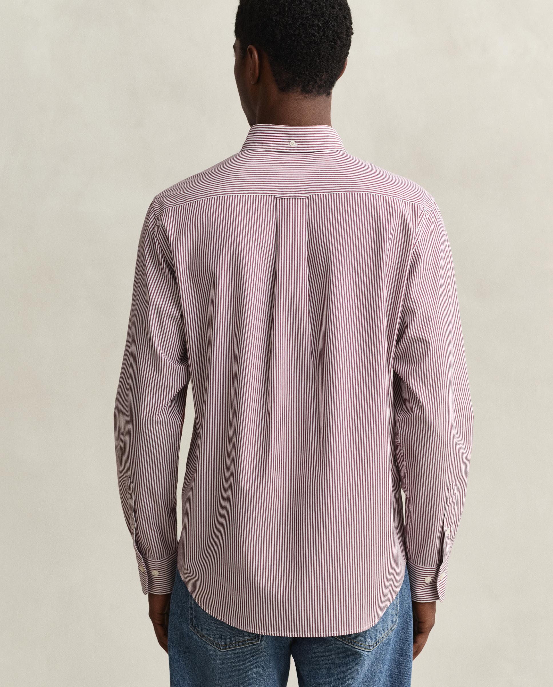 Camisa de hombre de popelina en rayas - Gant - Granate Granate-3