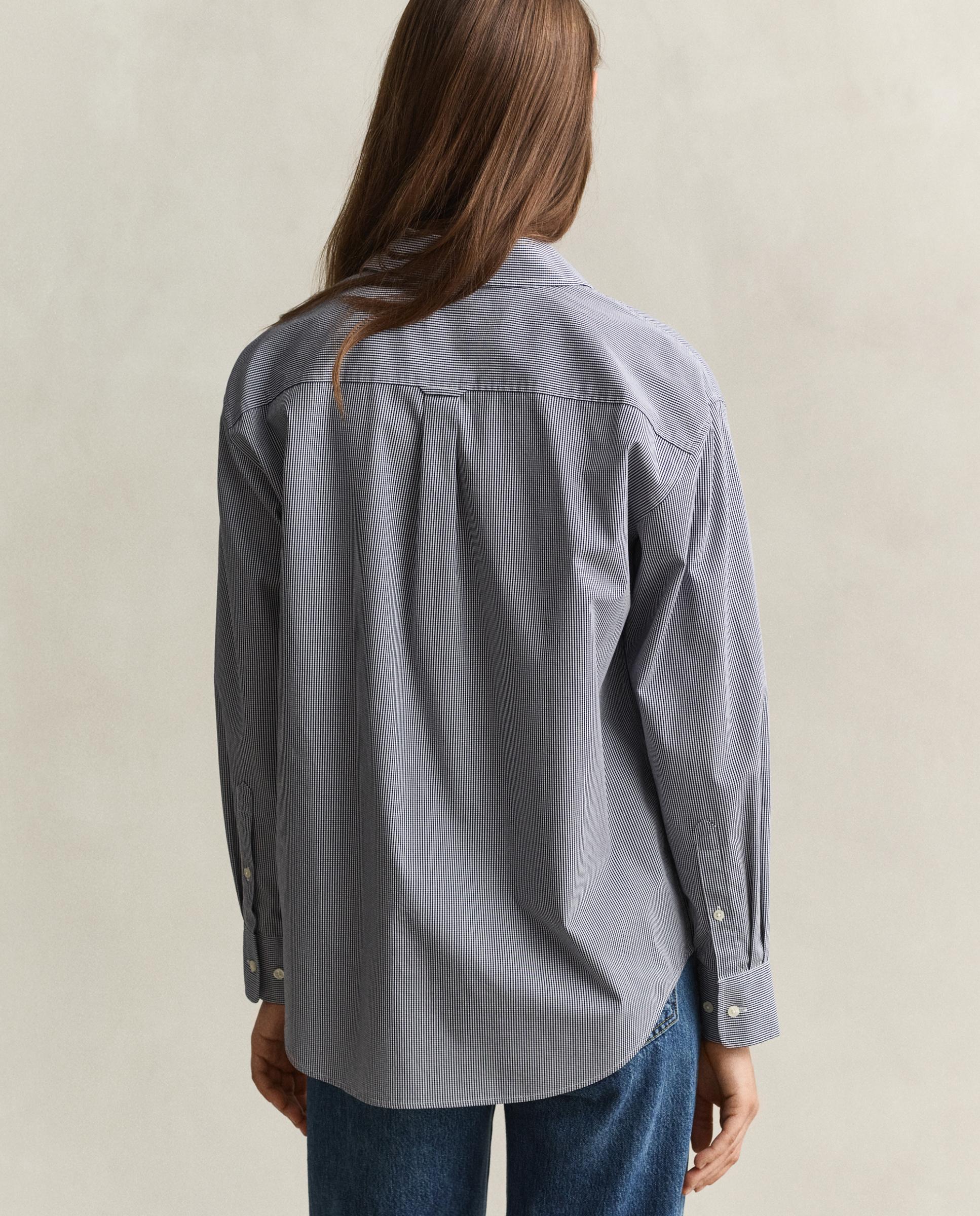 Camisa de mujer de manga larga a cuadros - Gant - Azul Azul-2