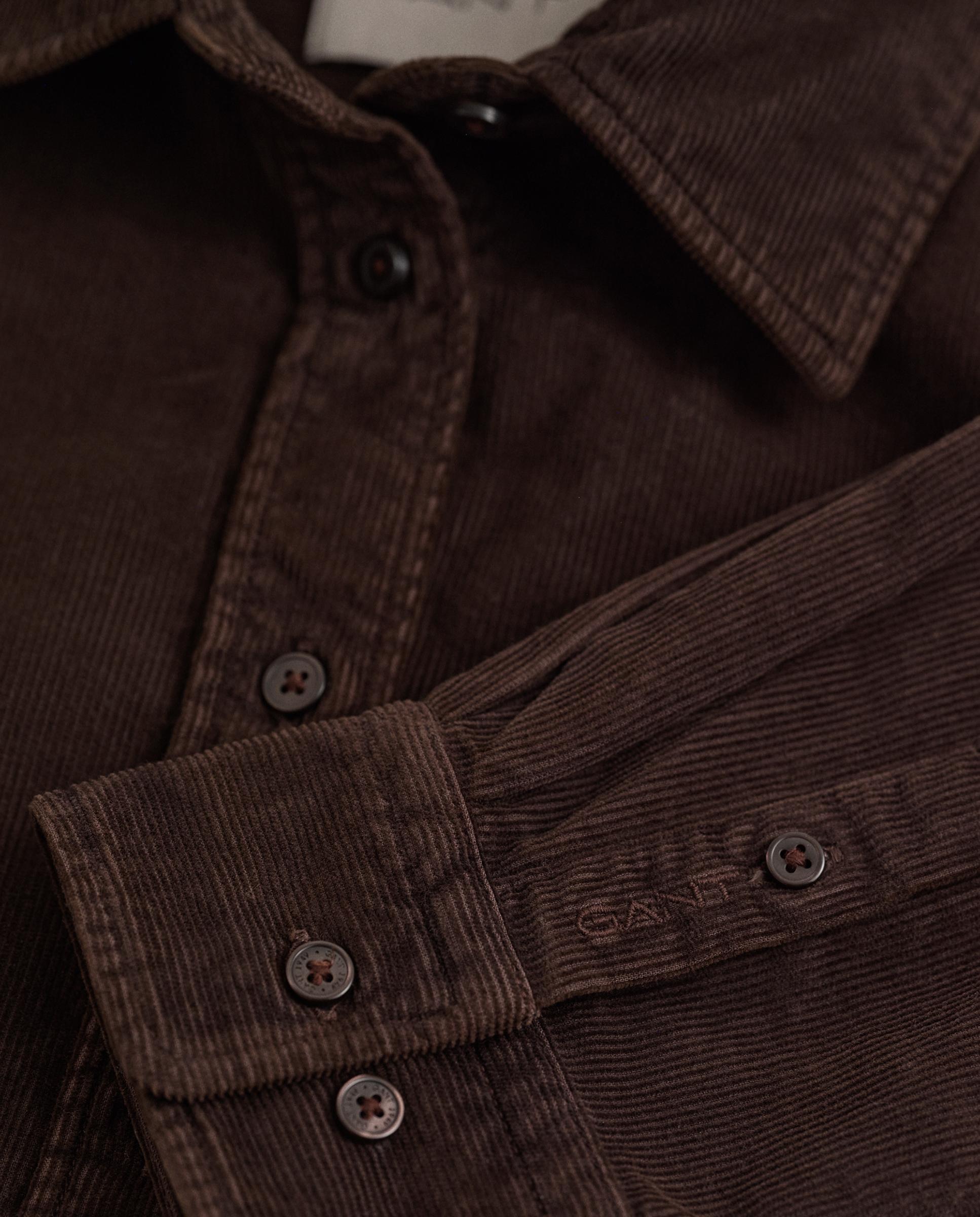 Camisa de mujer de corte regular de pana - Gant - Marrón Marrón-3