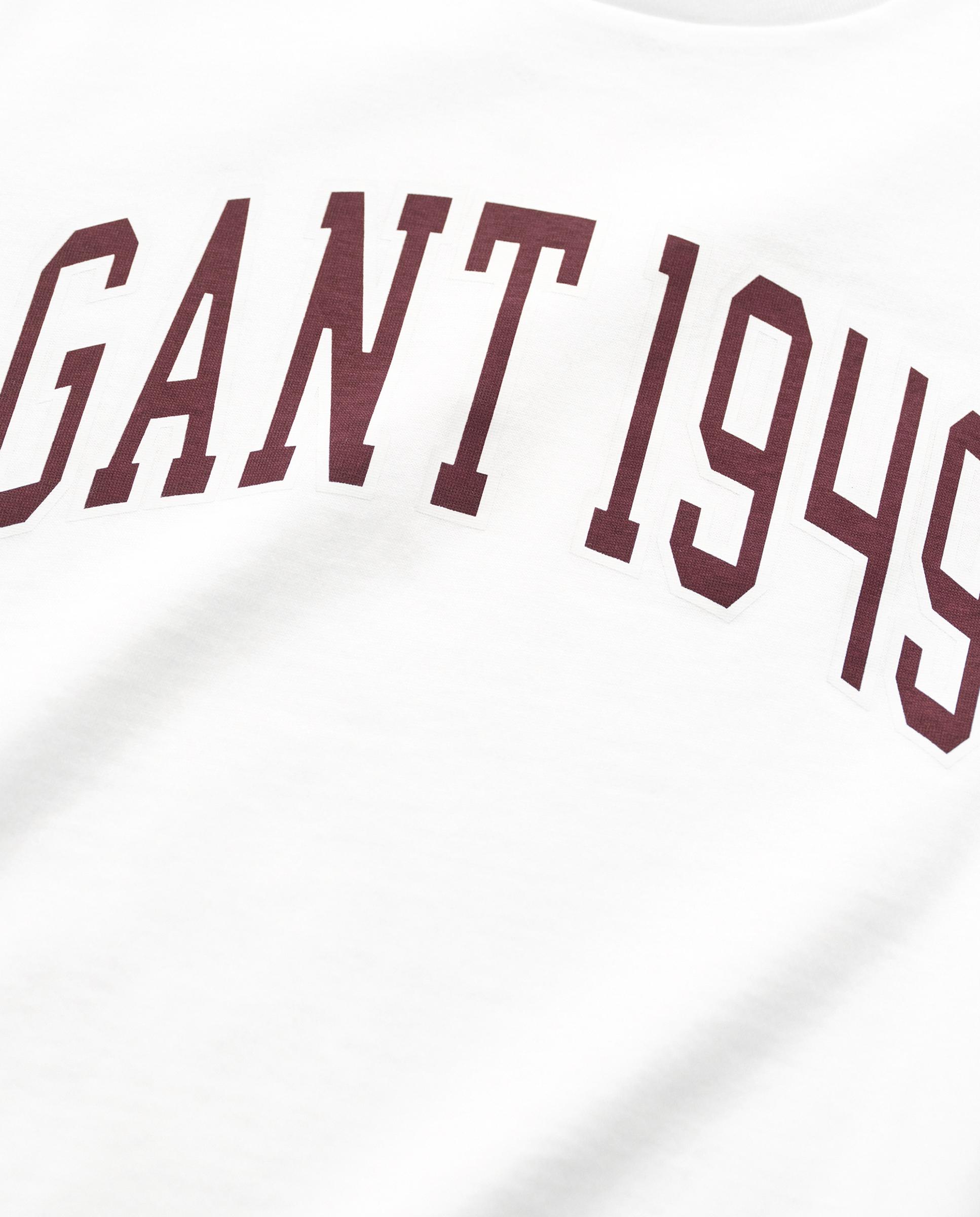 Camiseta de mujer de manga corta y grafico gant - Blanco Blanco-2