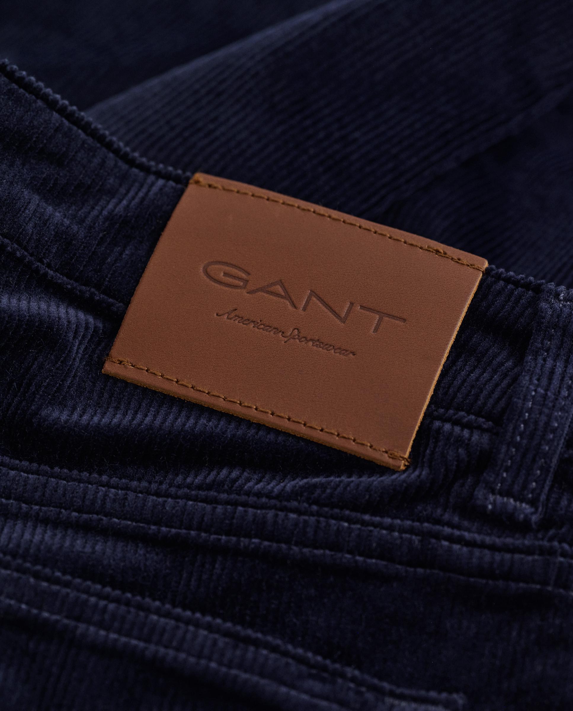 Vaqueros de campana de mujer elásticos en pana - Gant - Azul Azul-3