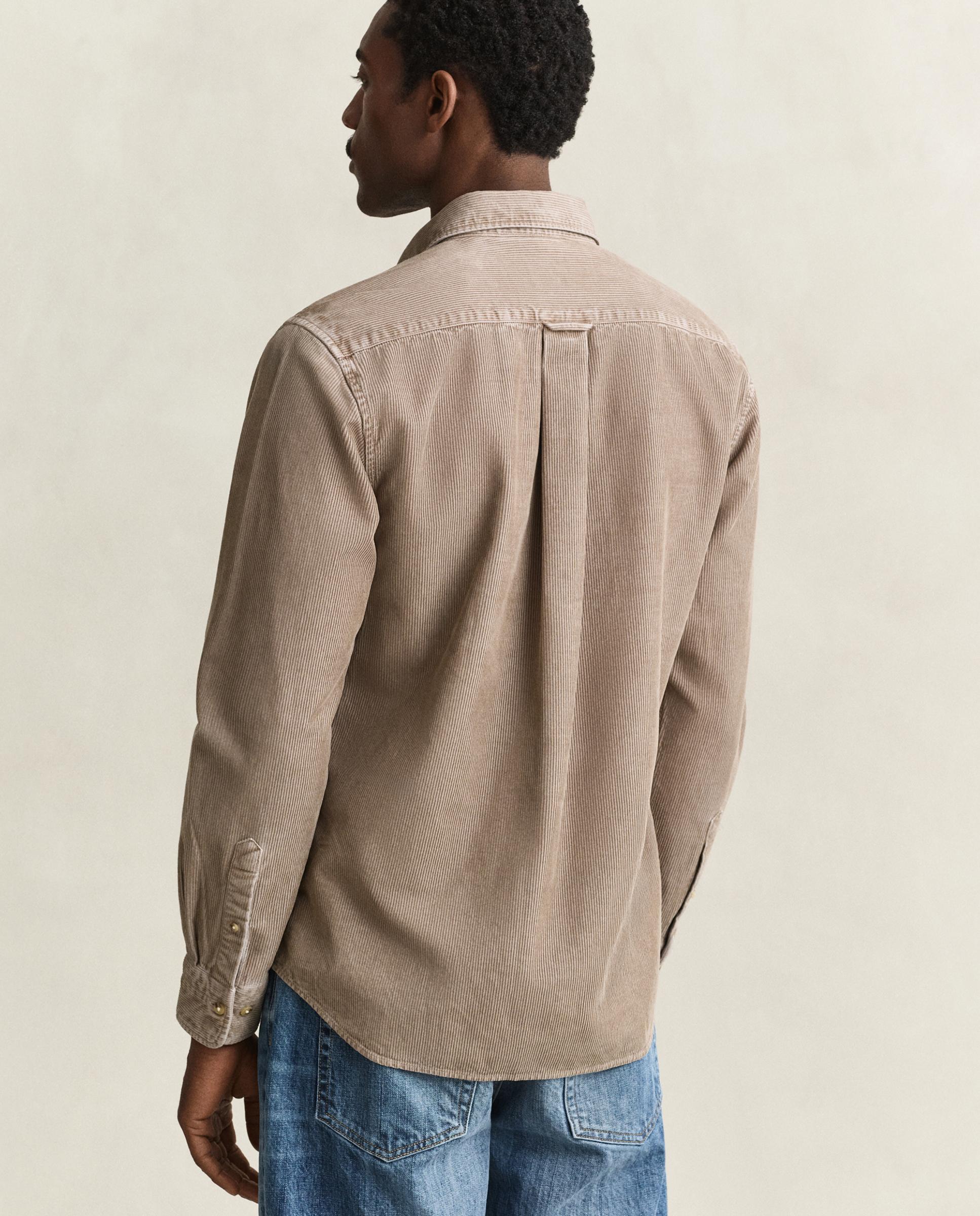 Camisa de hombre en pana con bolsillo en el pecho - Gant - Topo Topo-3